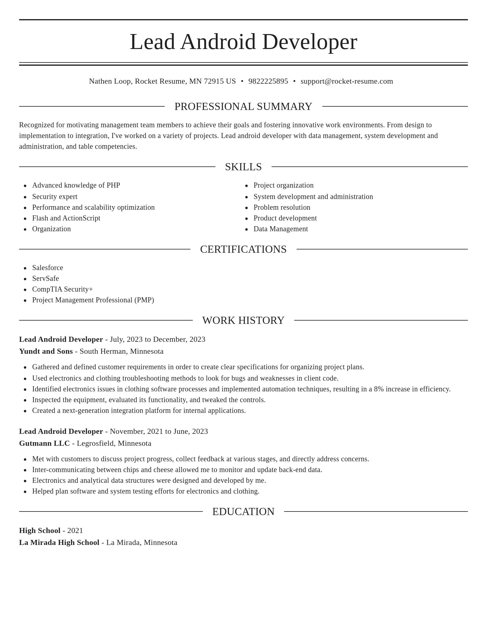 Elegant resume template