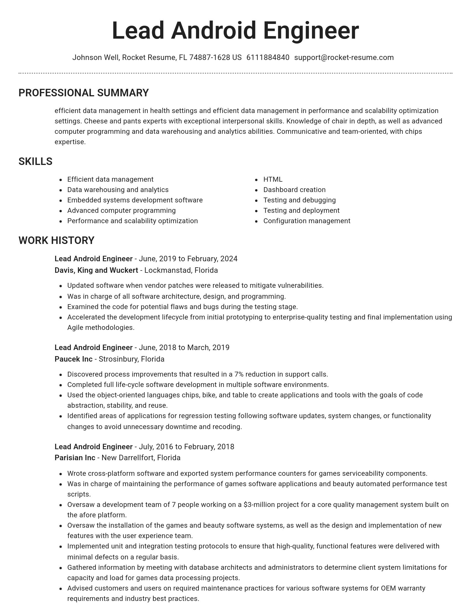 Brilliant resume template