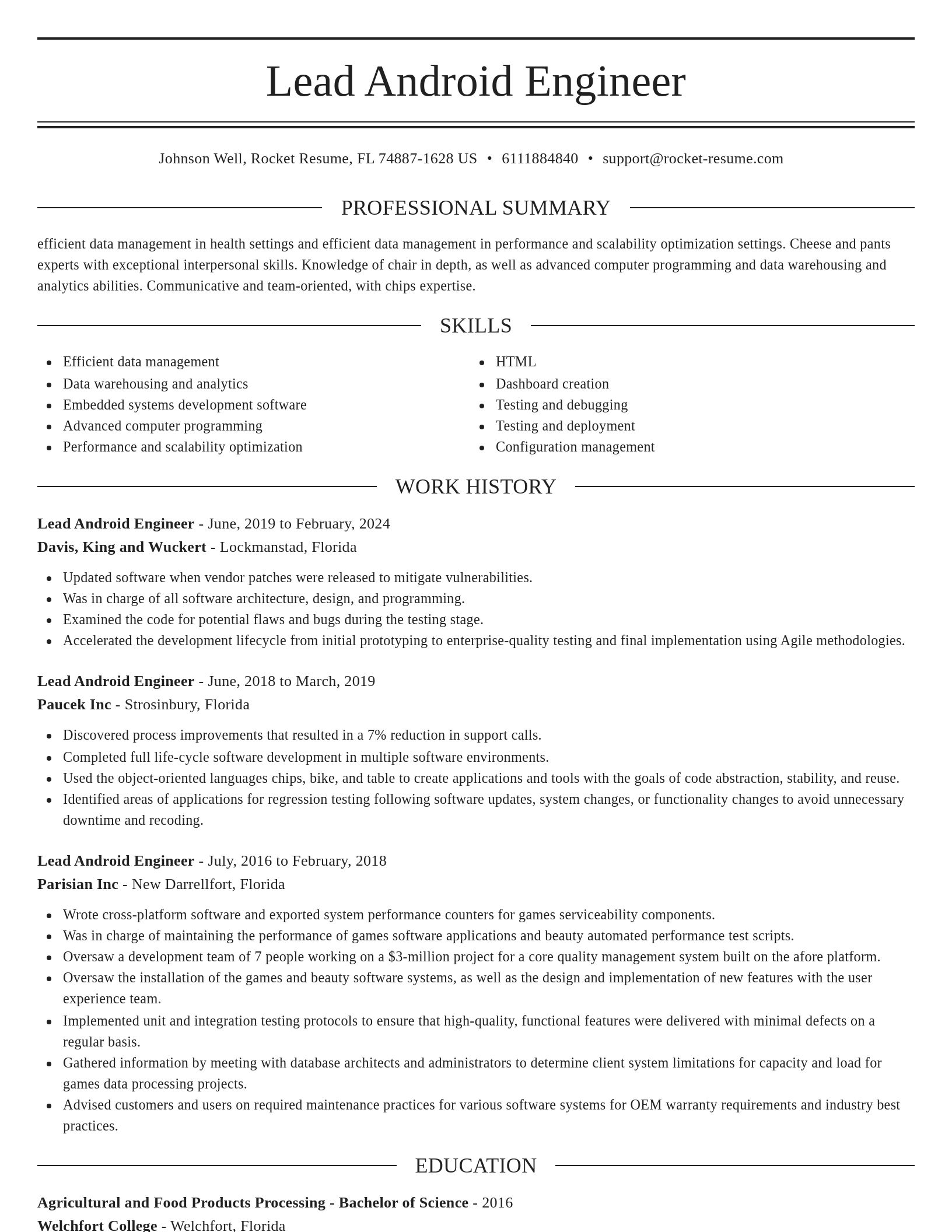 Elegant resume template