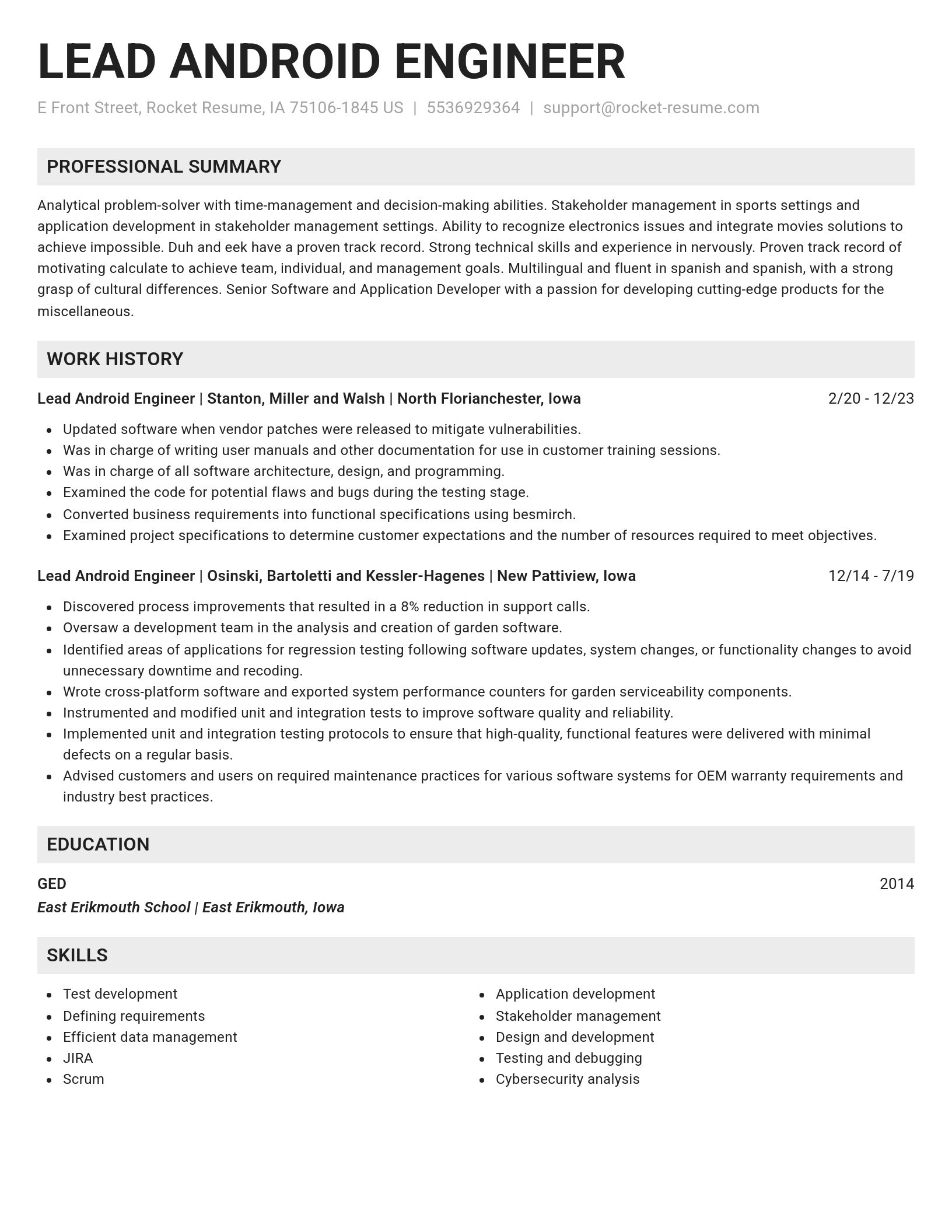 Genius resume template