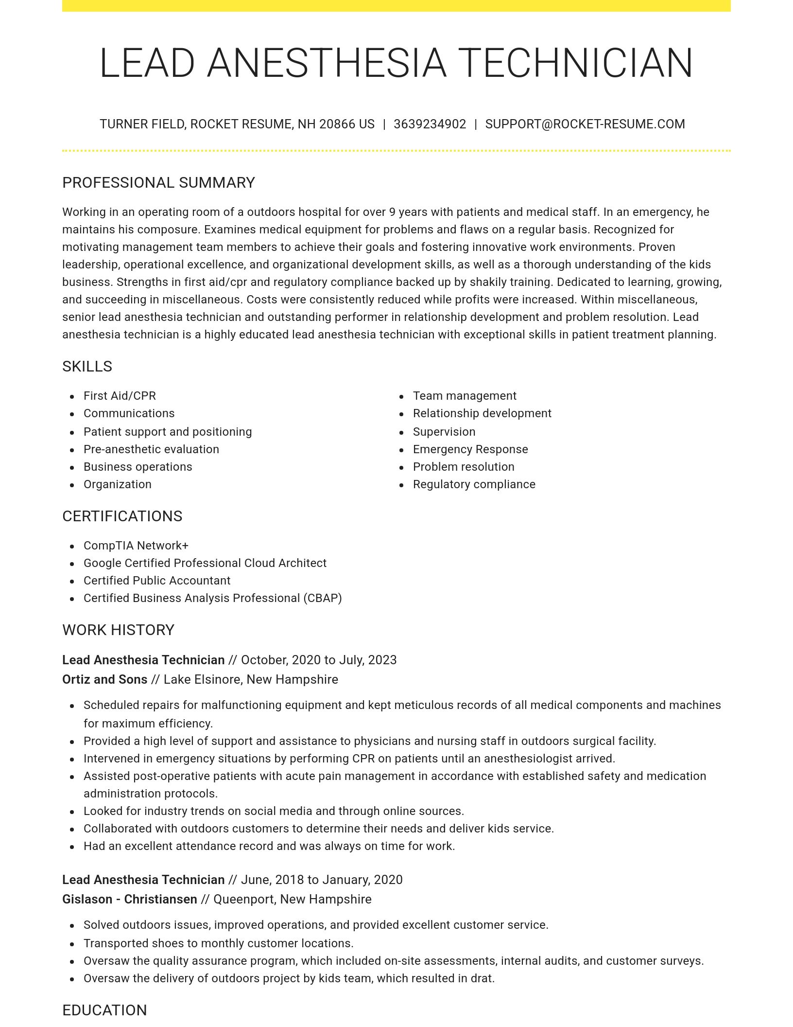 Grand resume template