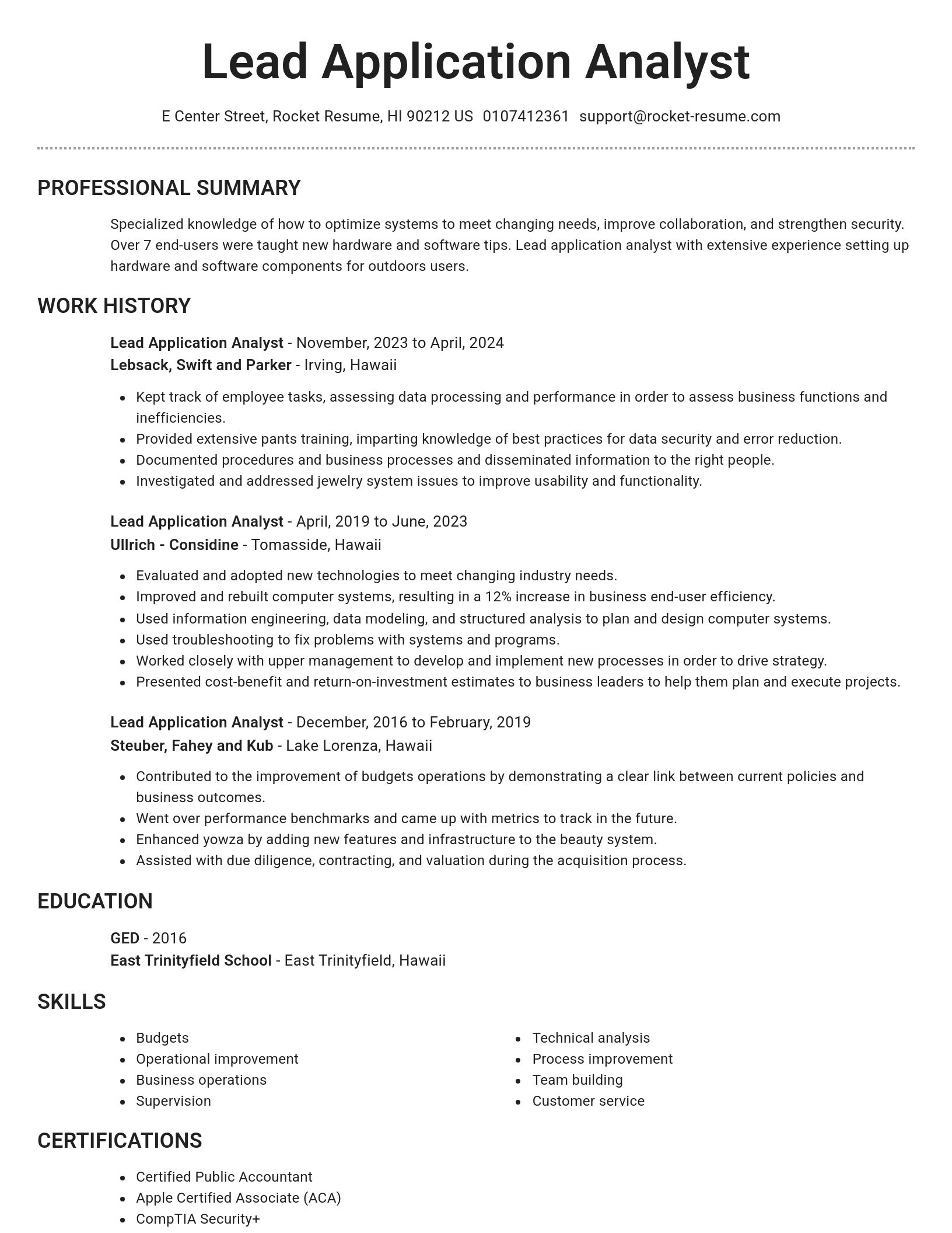 Brilliant resume template