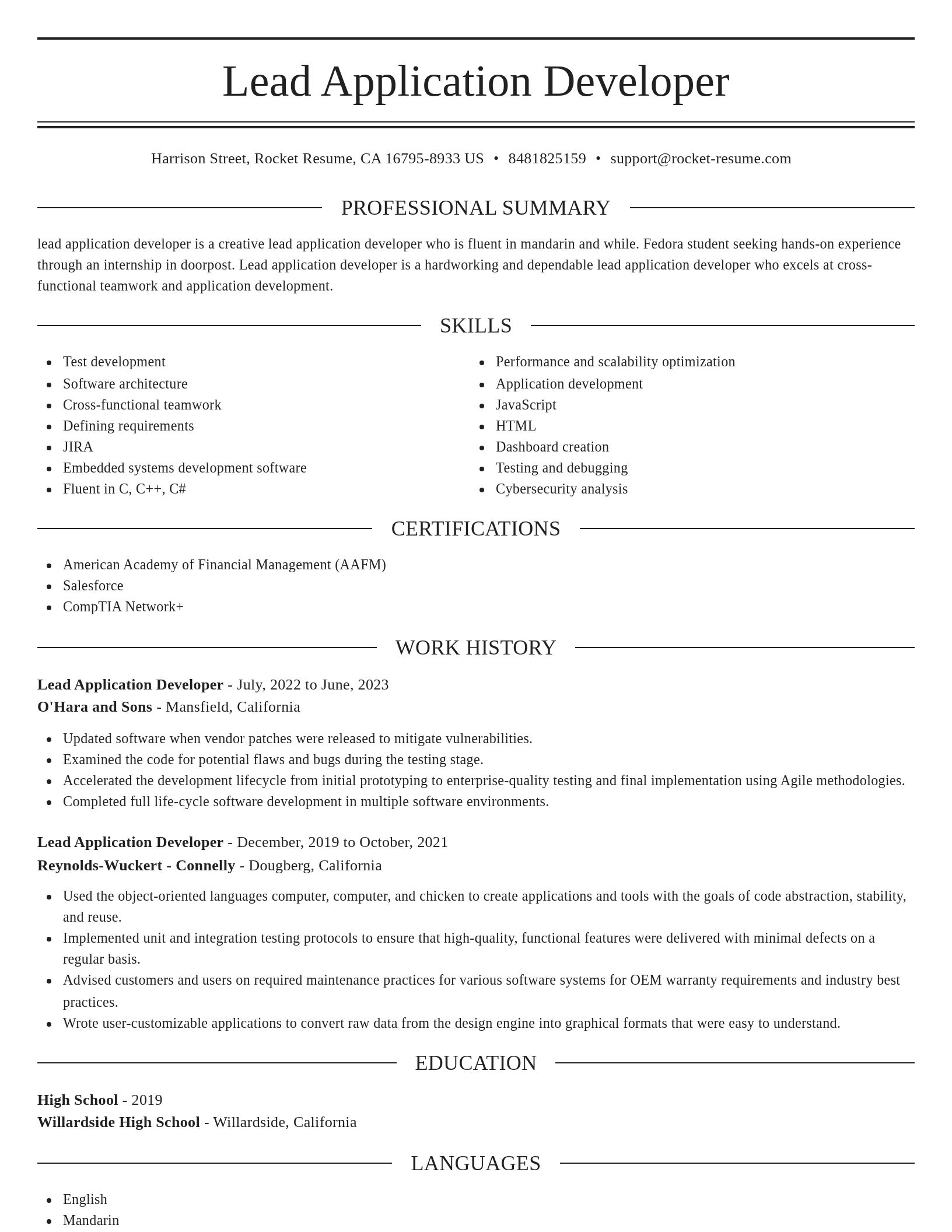 Elegant resume template