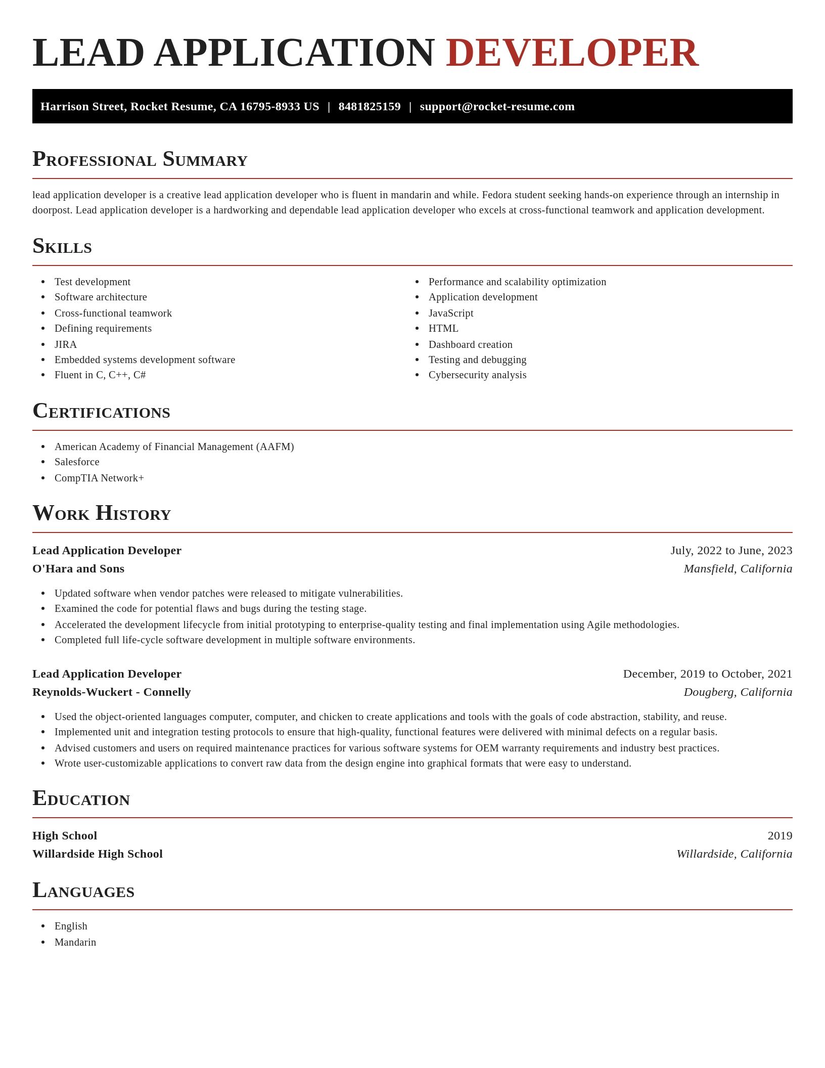 Exquisite resume template