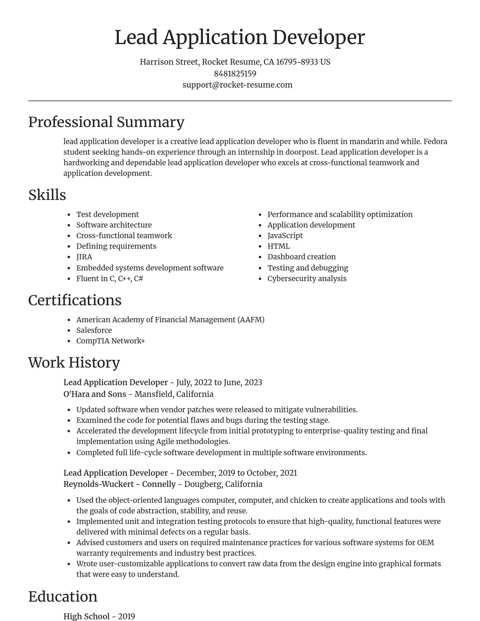 Focal Point resume template
