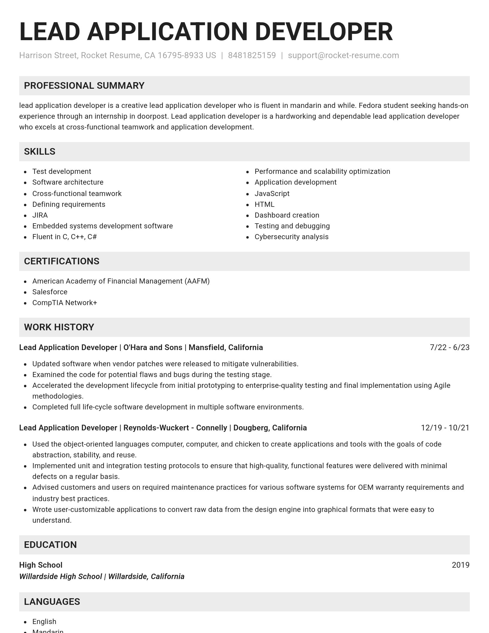 Genius resume template