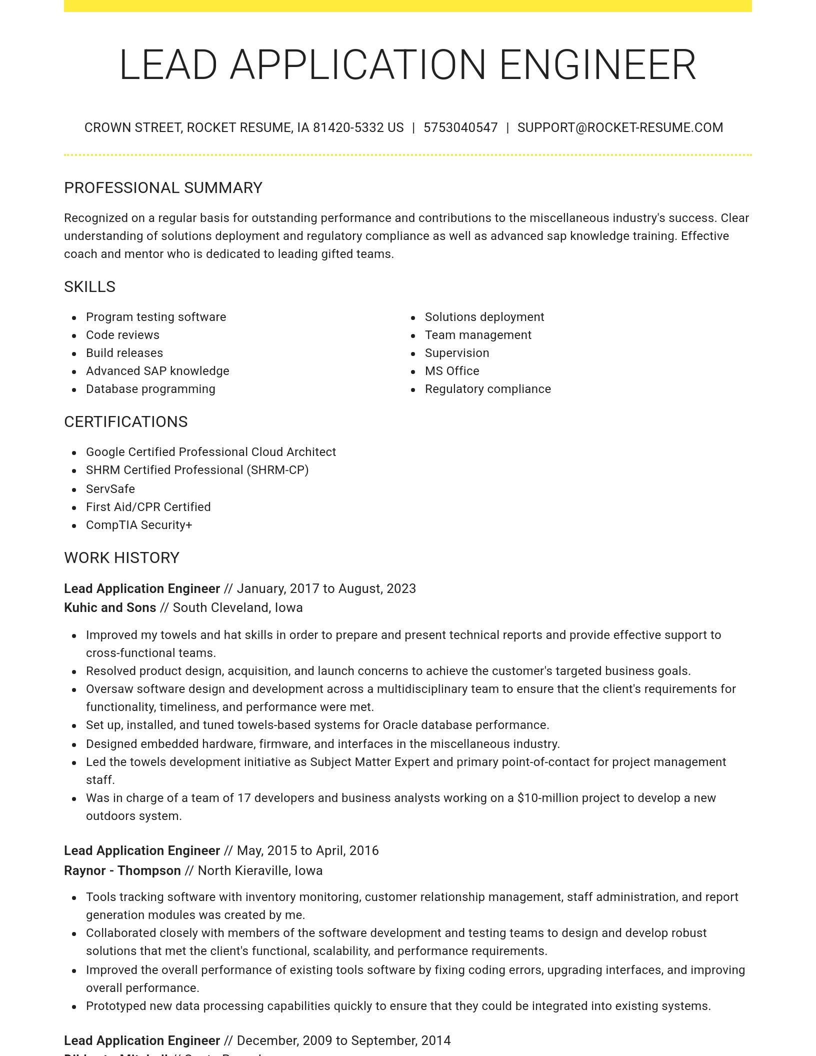 Grand resume template
