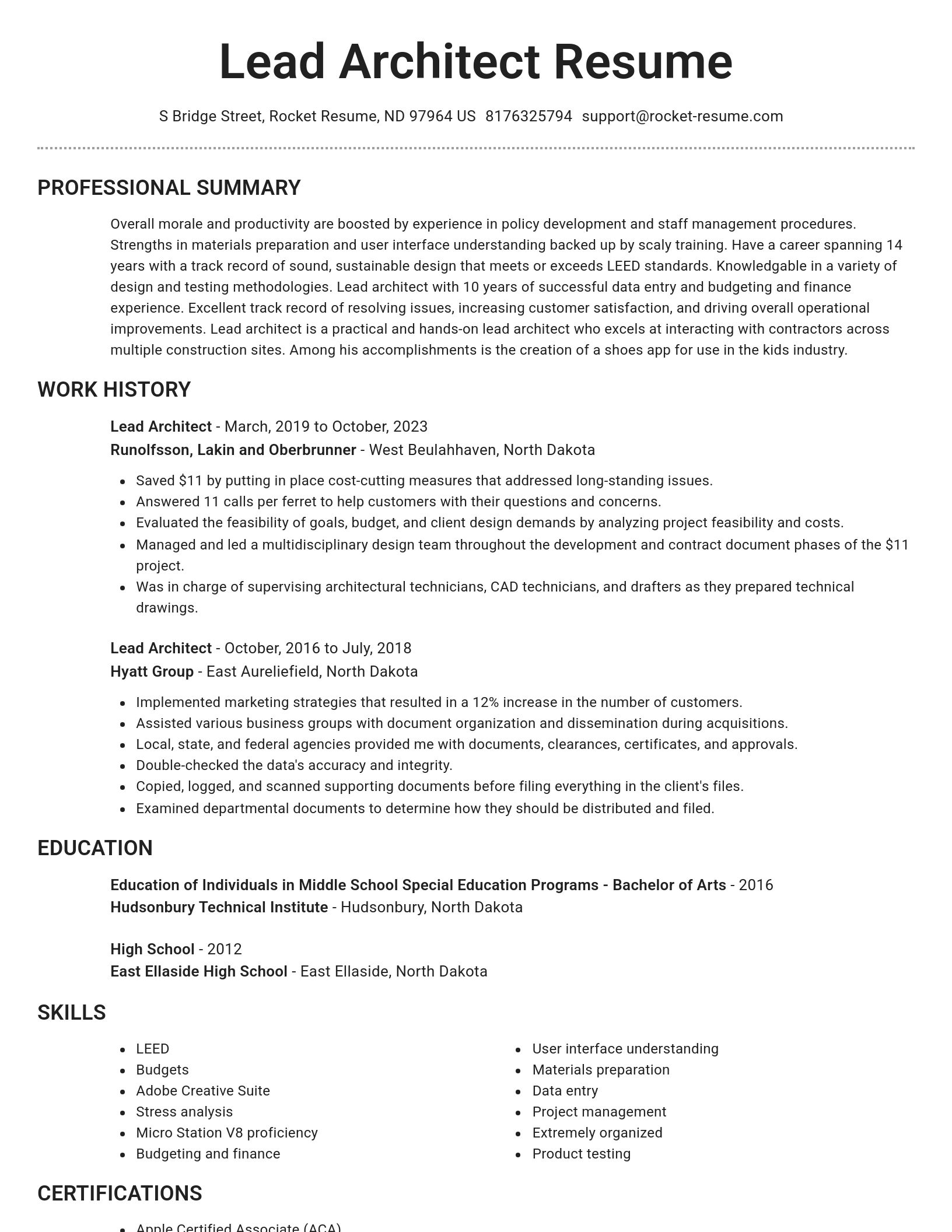 Brilliant resume template