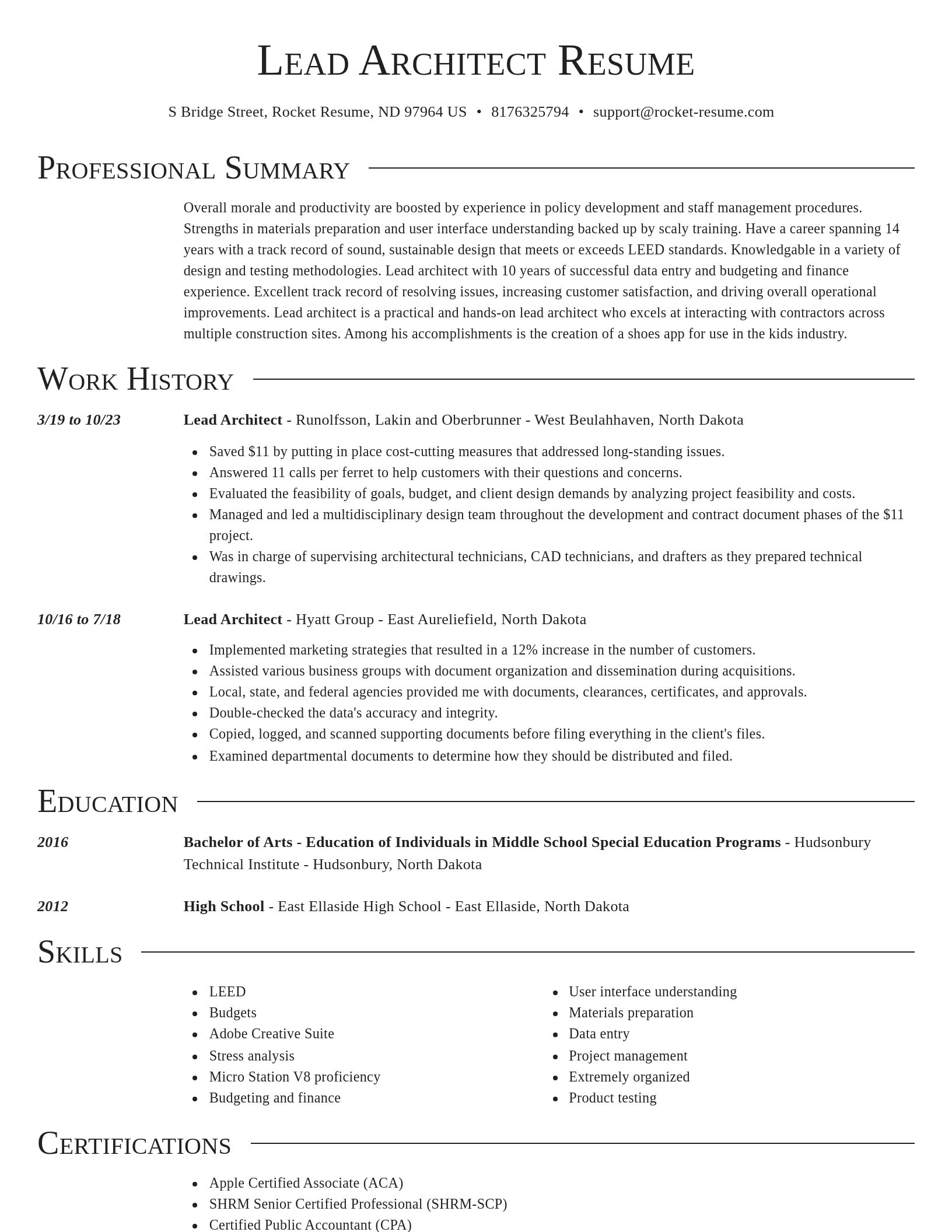 Director resume template