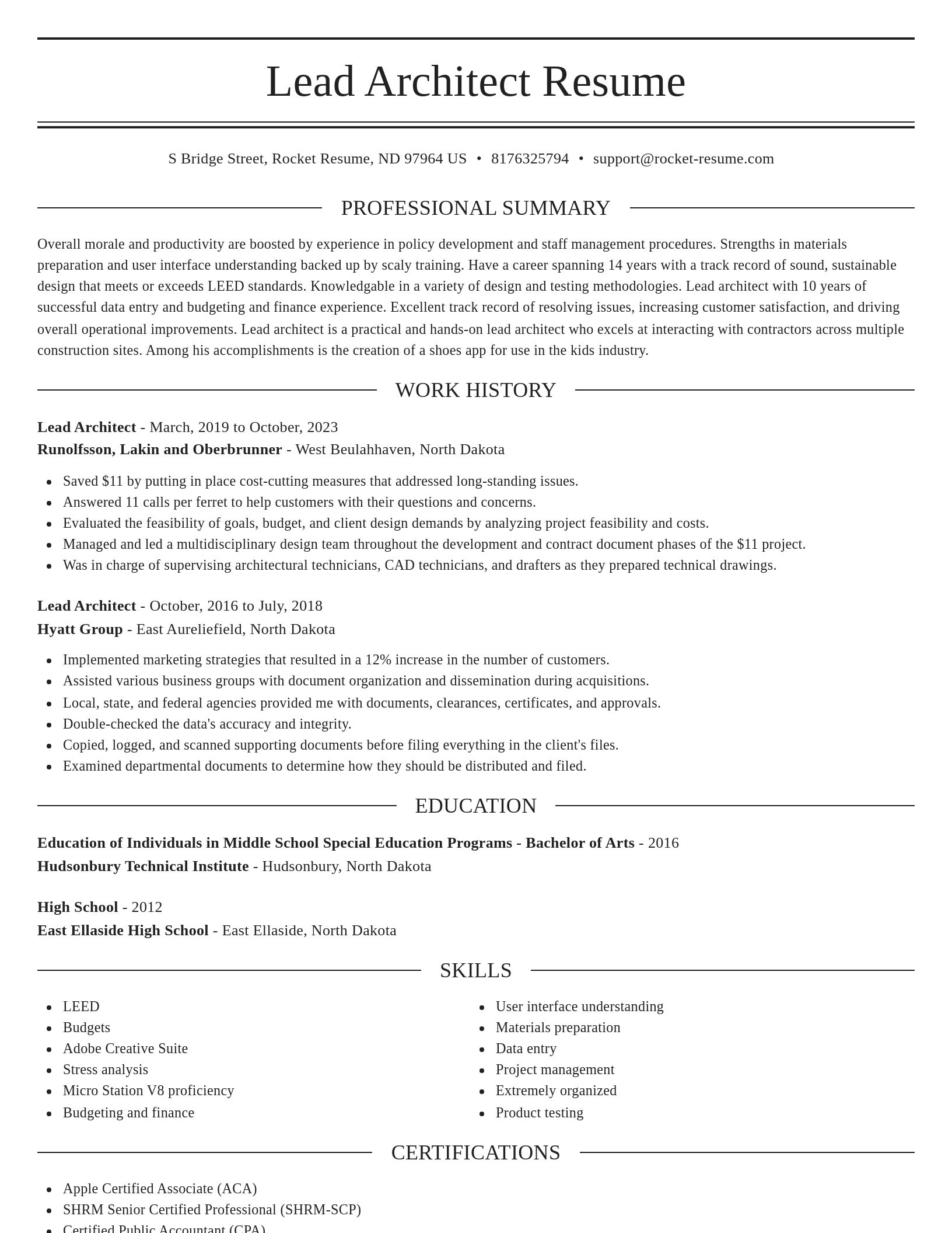 Elegant resume template