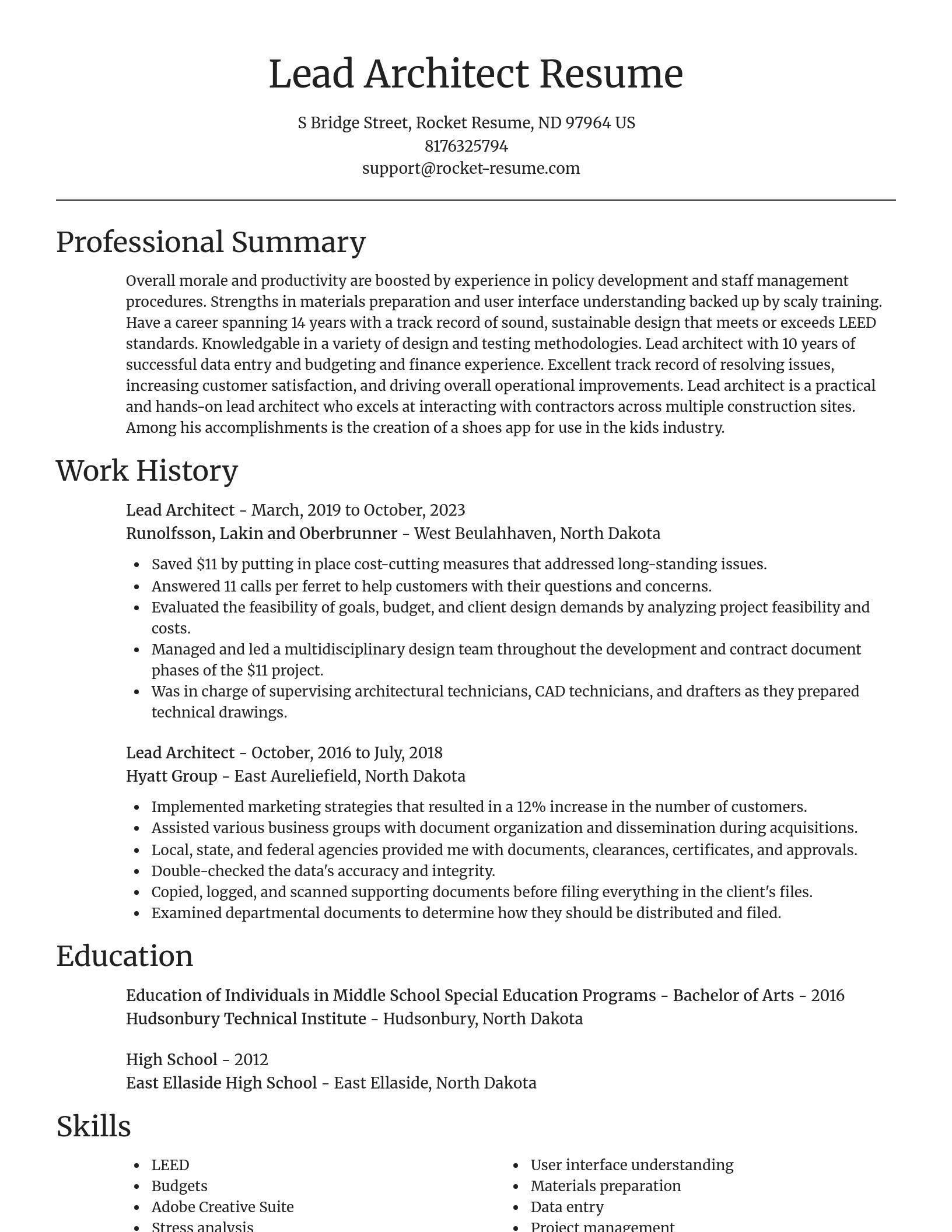 Focal Point resume template