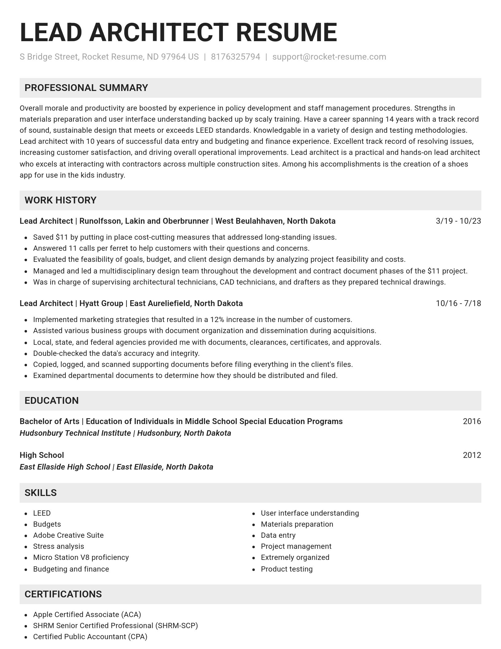 Genius resume template