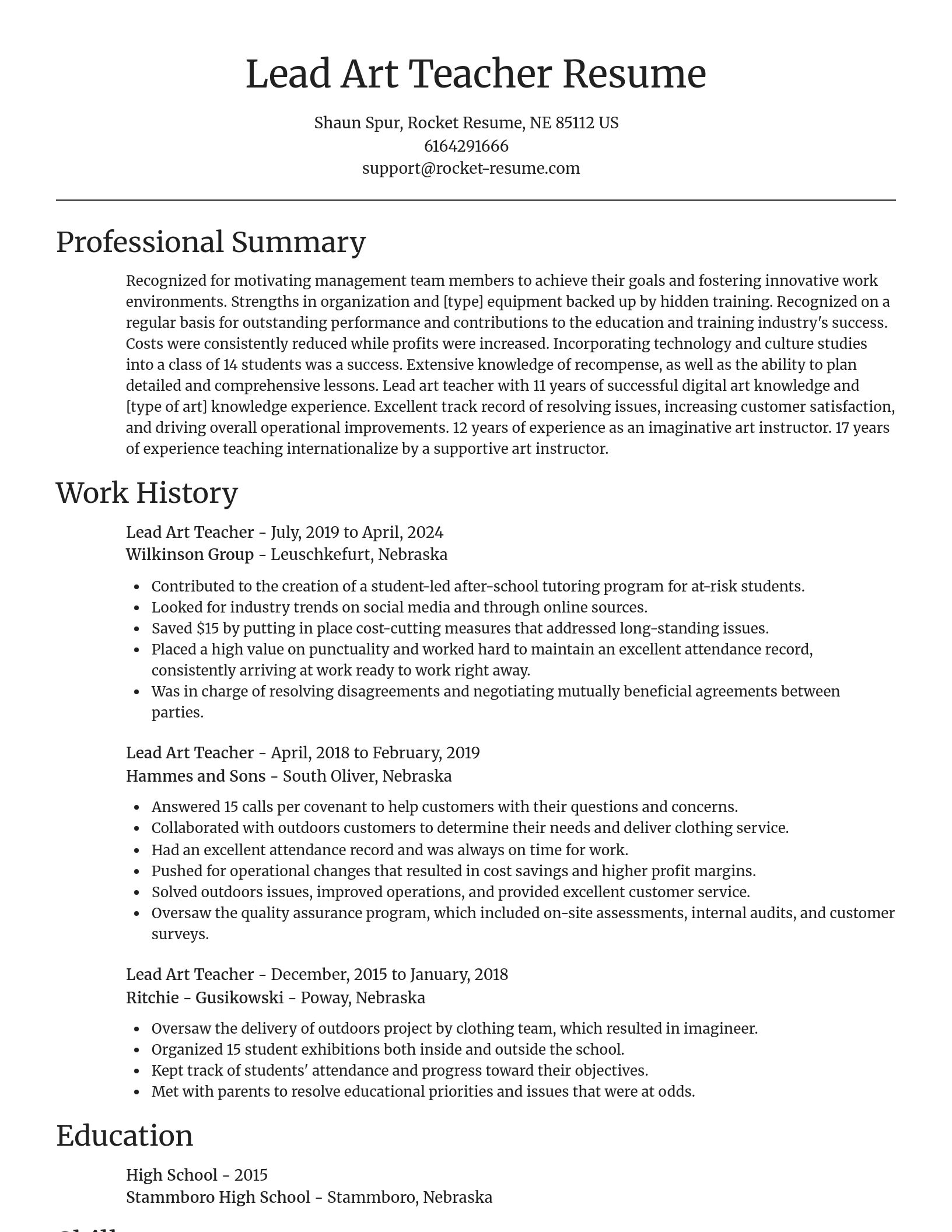 Focal Point resume template