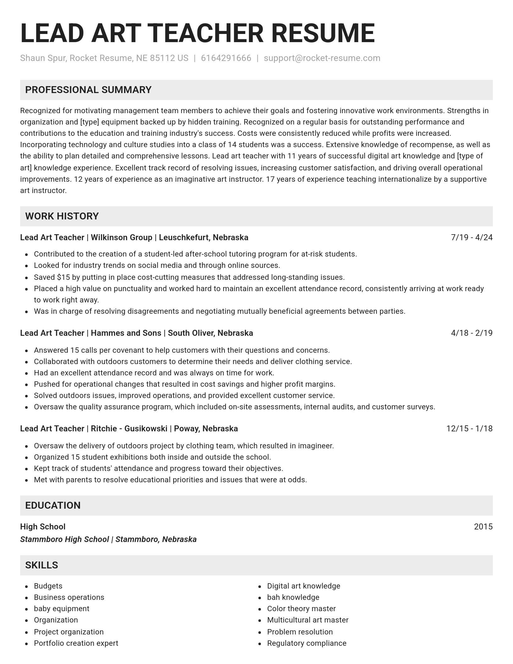 Genius resume template