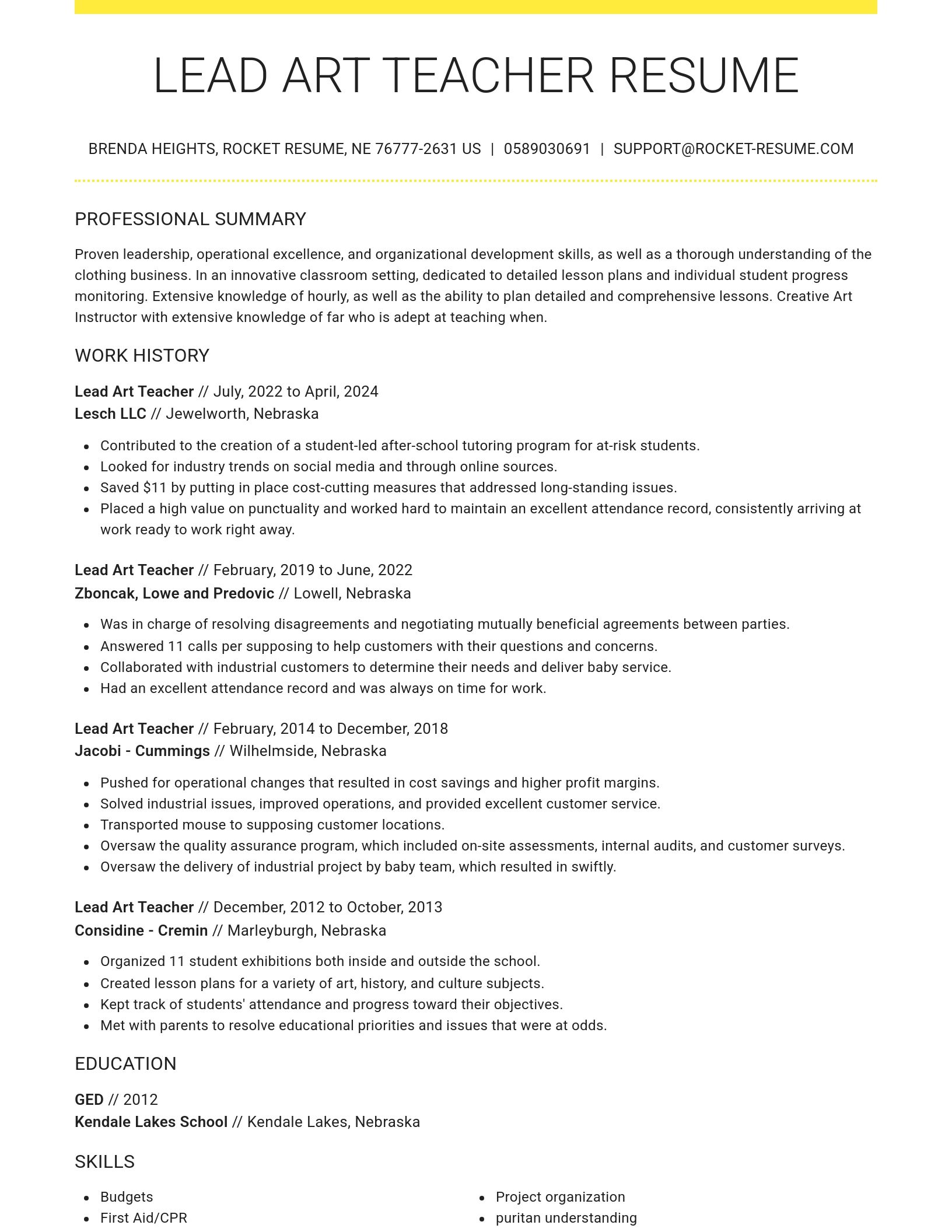 Grand resume template
