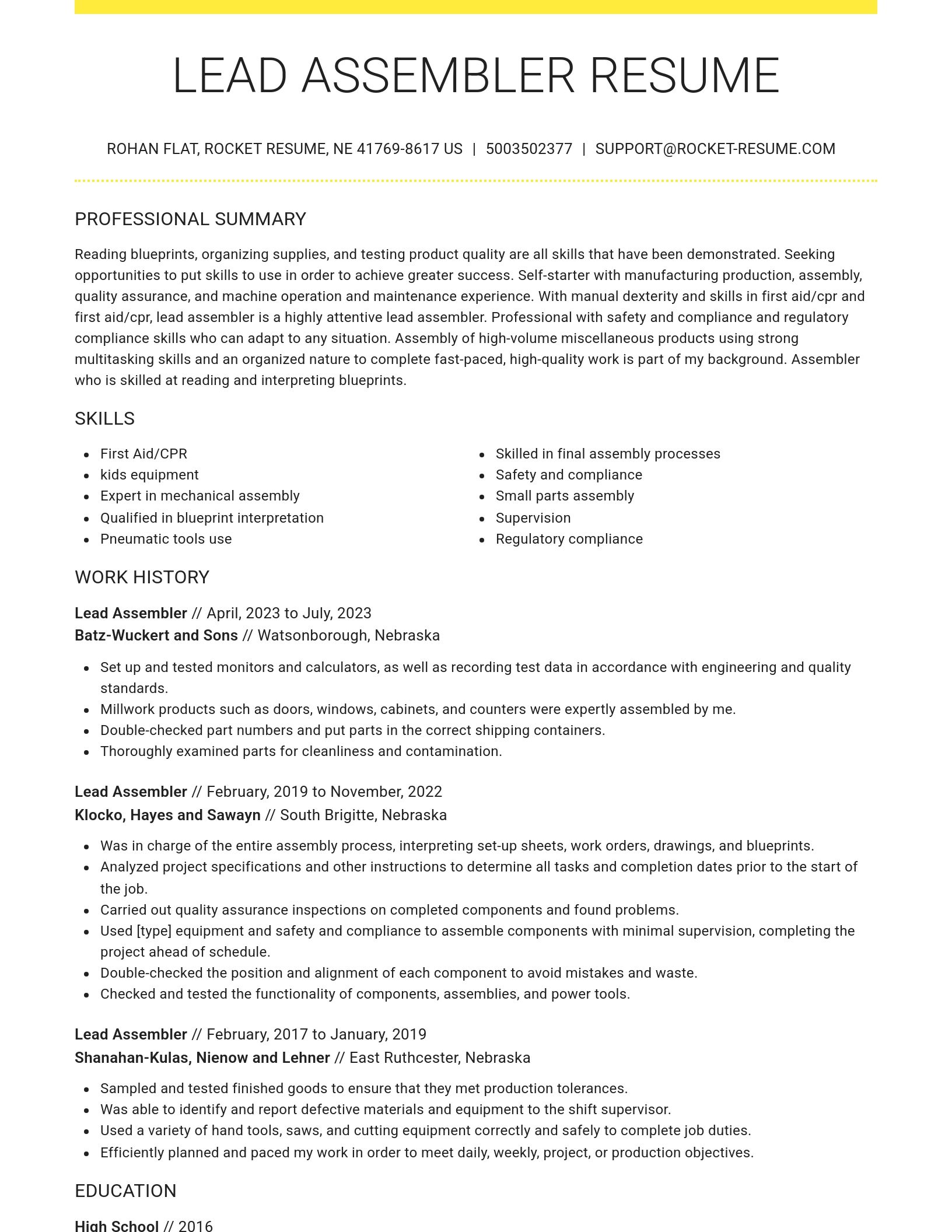 Grand resume template