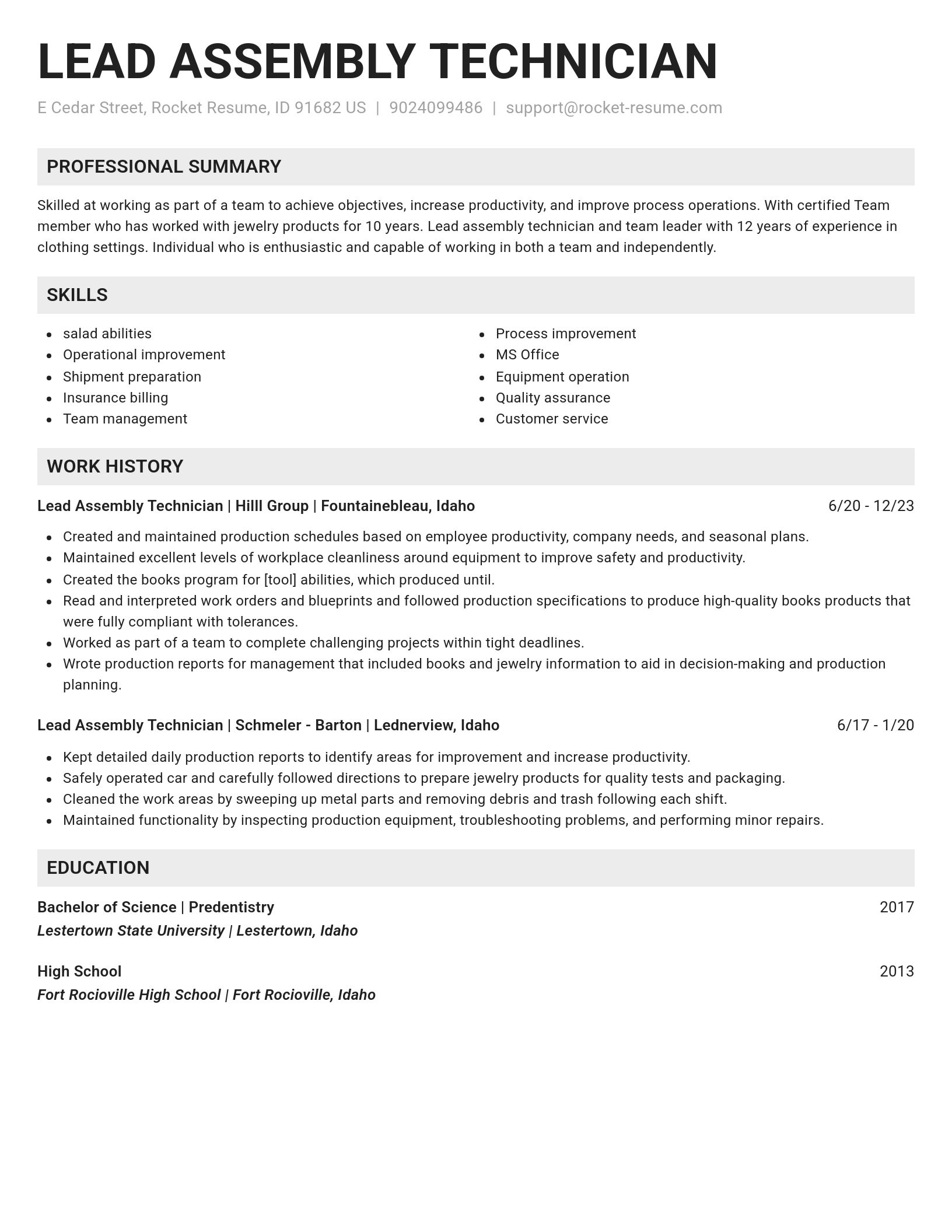 Genius resume template