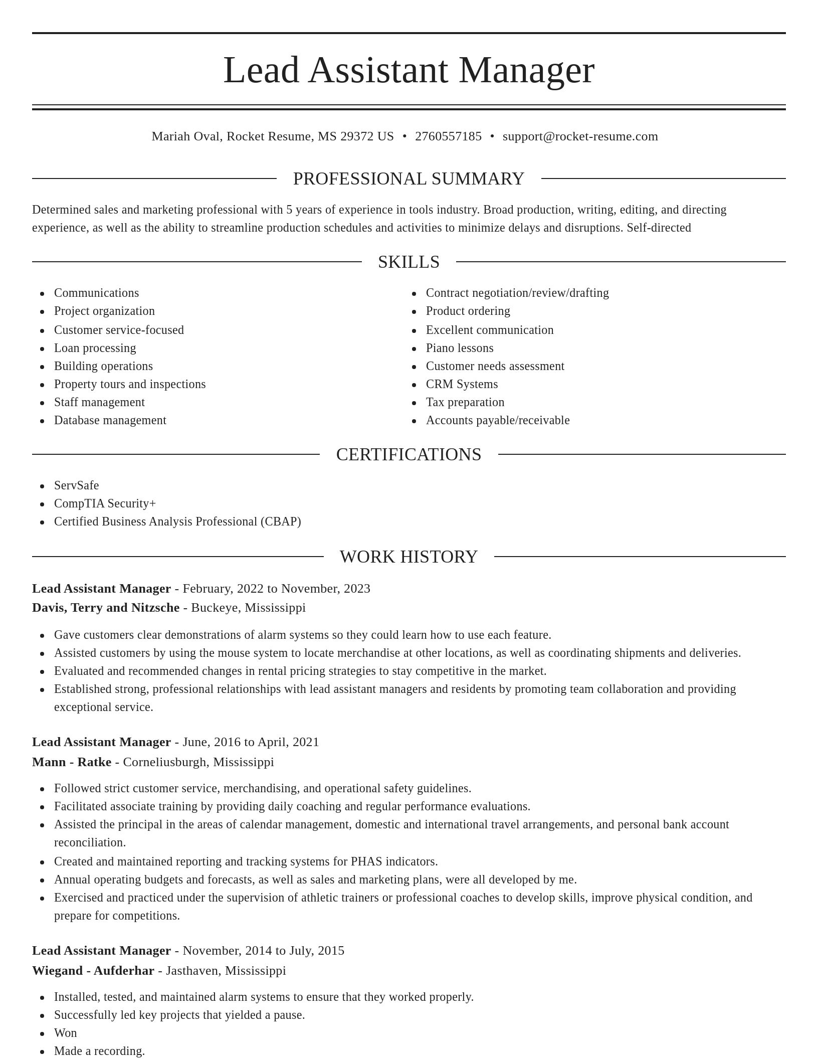 Elegant resume template