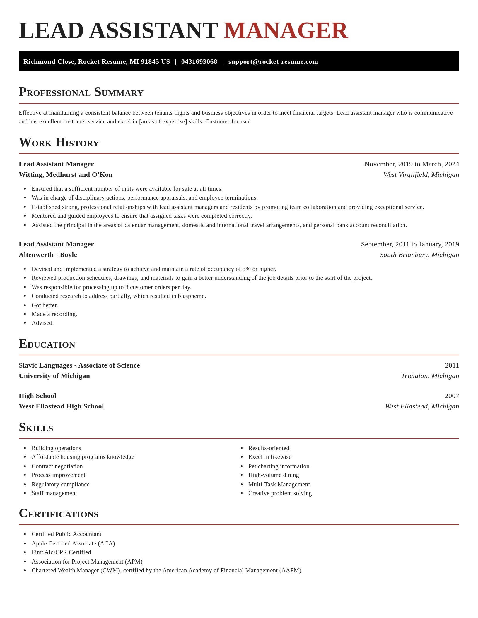 Exquisite resume template