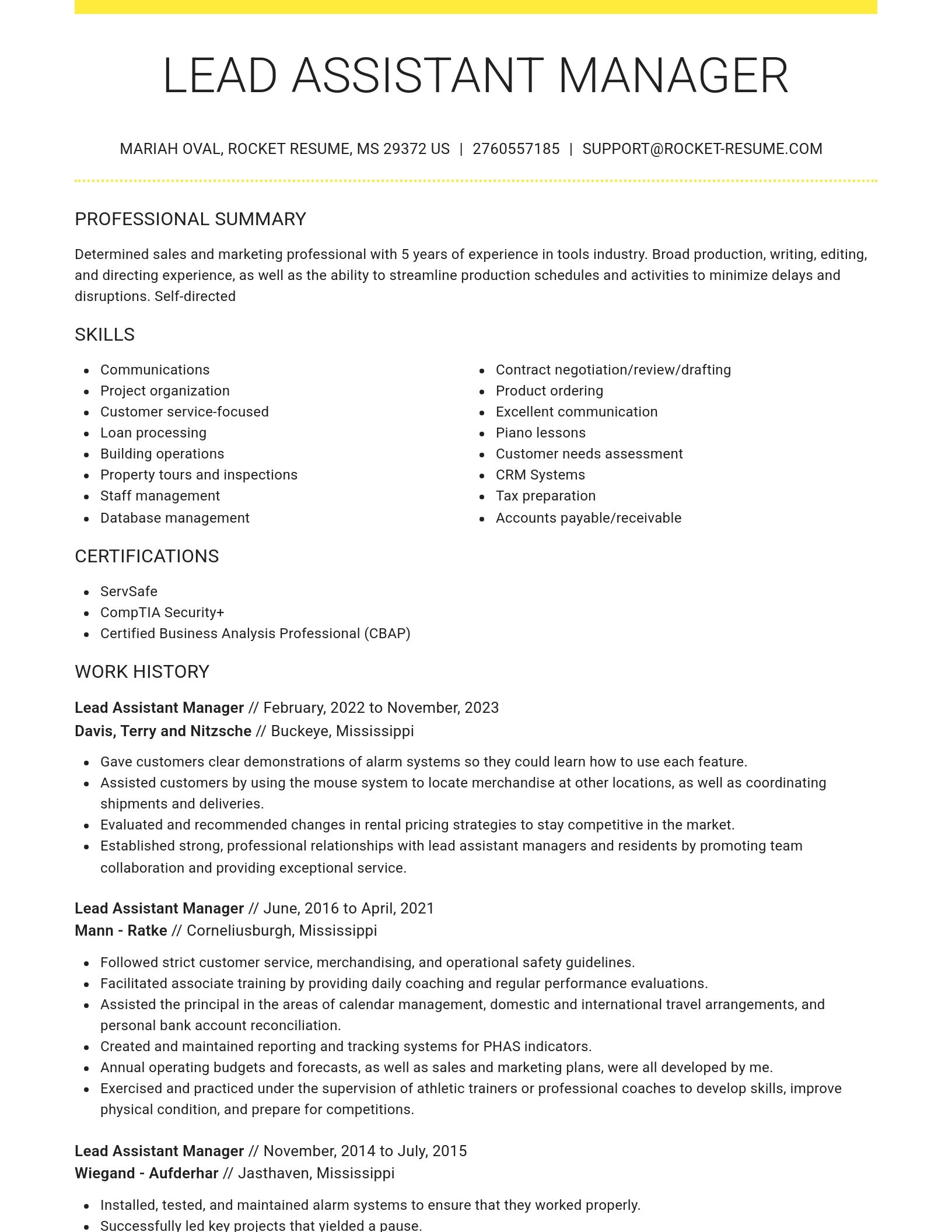 Grand resume template