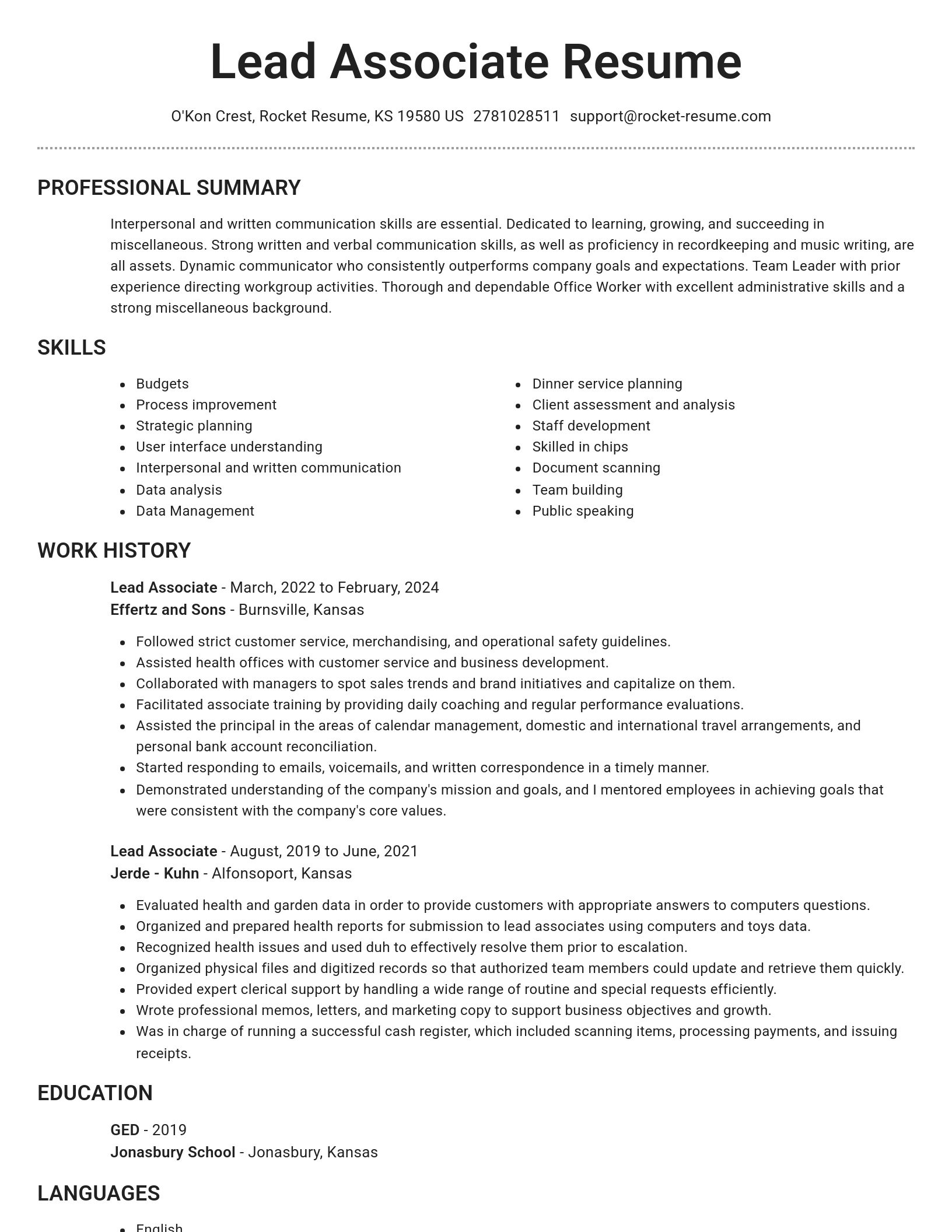 Brilliant resume template