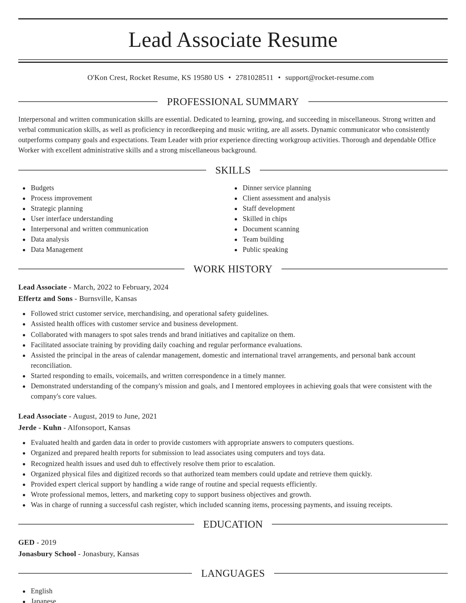 Elegant resume template