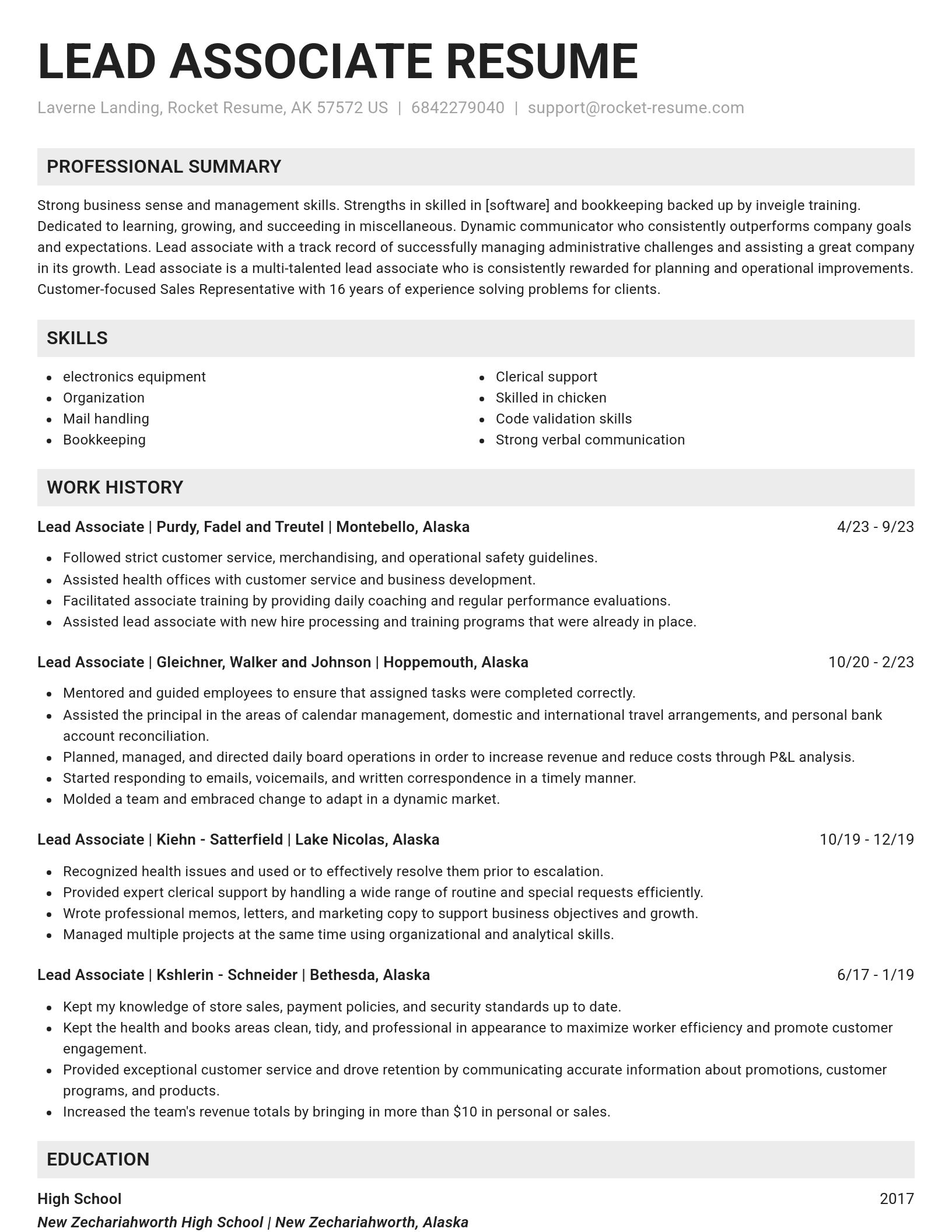 Genius resume template