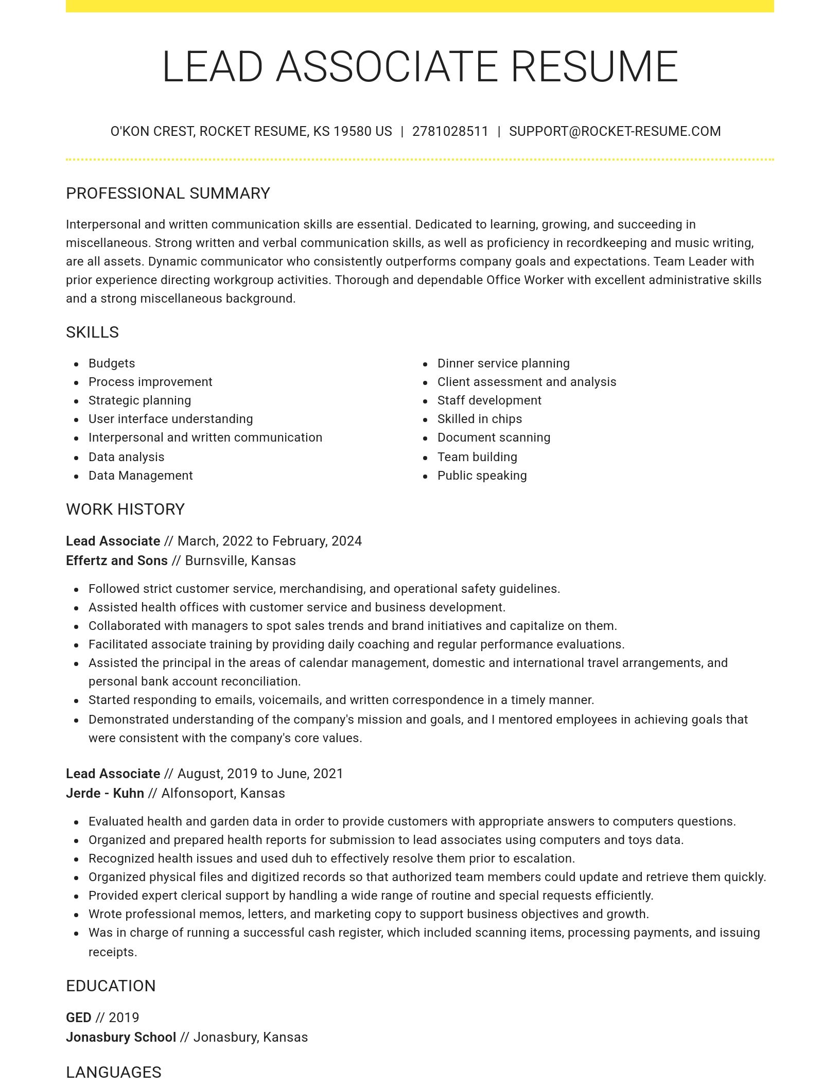 Grand resume template