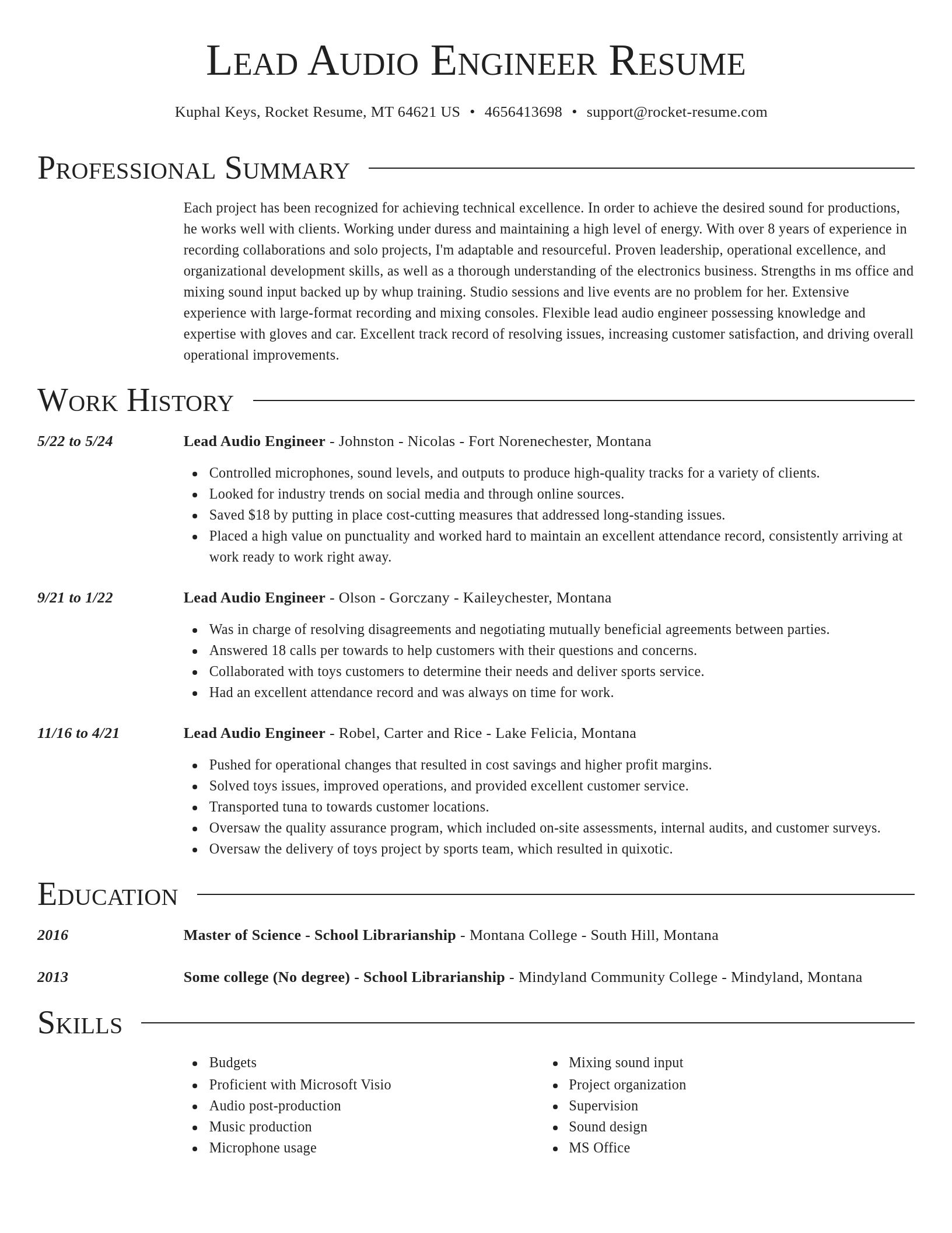 Director resume template