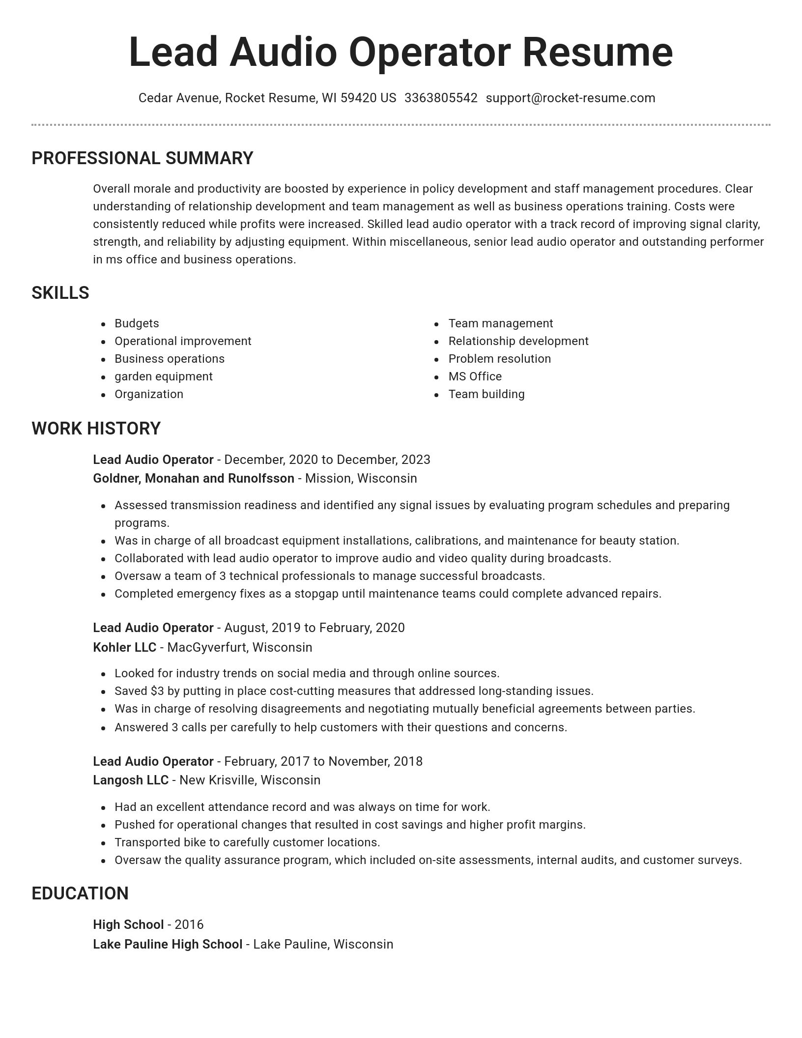 Brilliant resume template