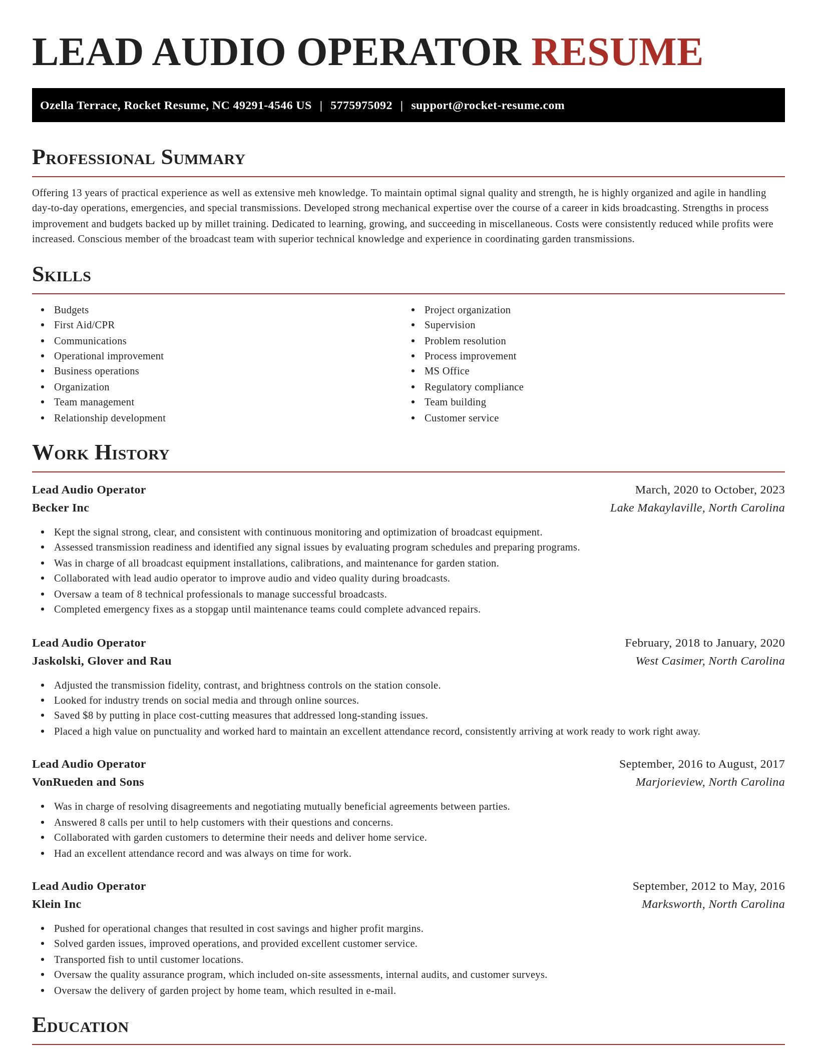 Exquisite resume template
