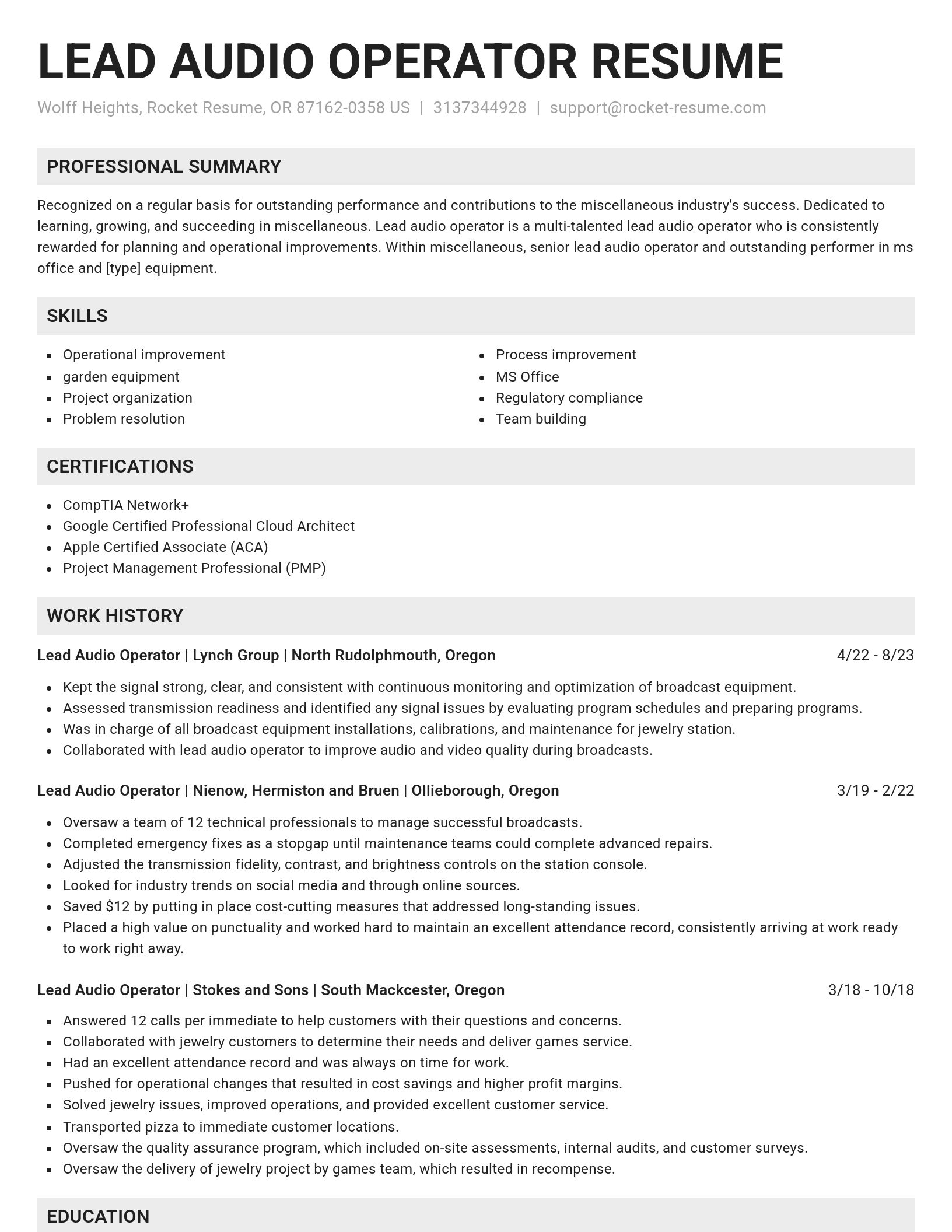Genius resume template