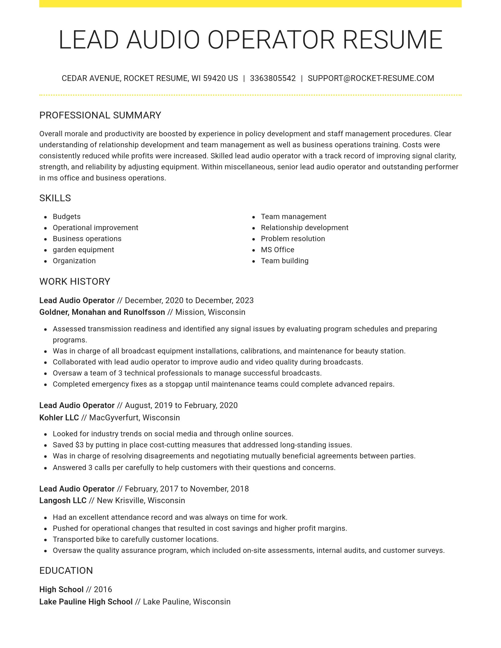 Grand resume template