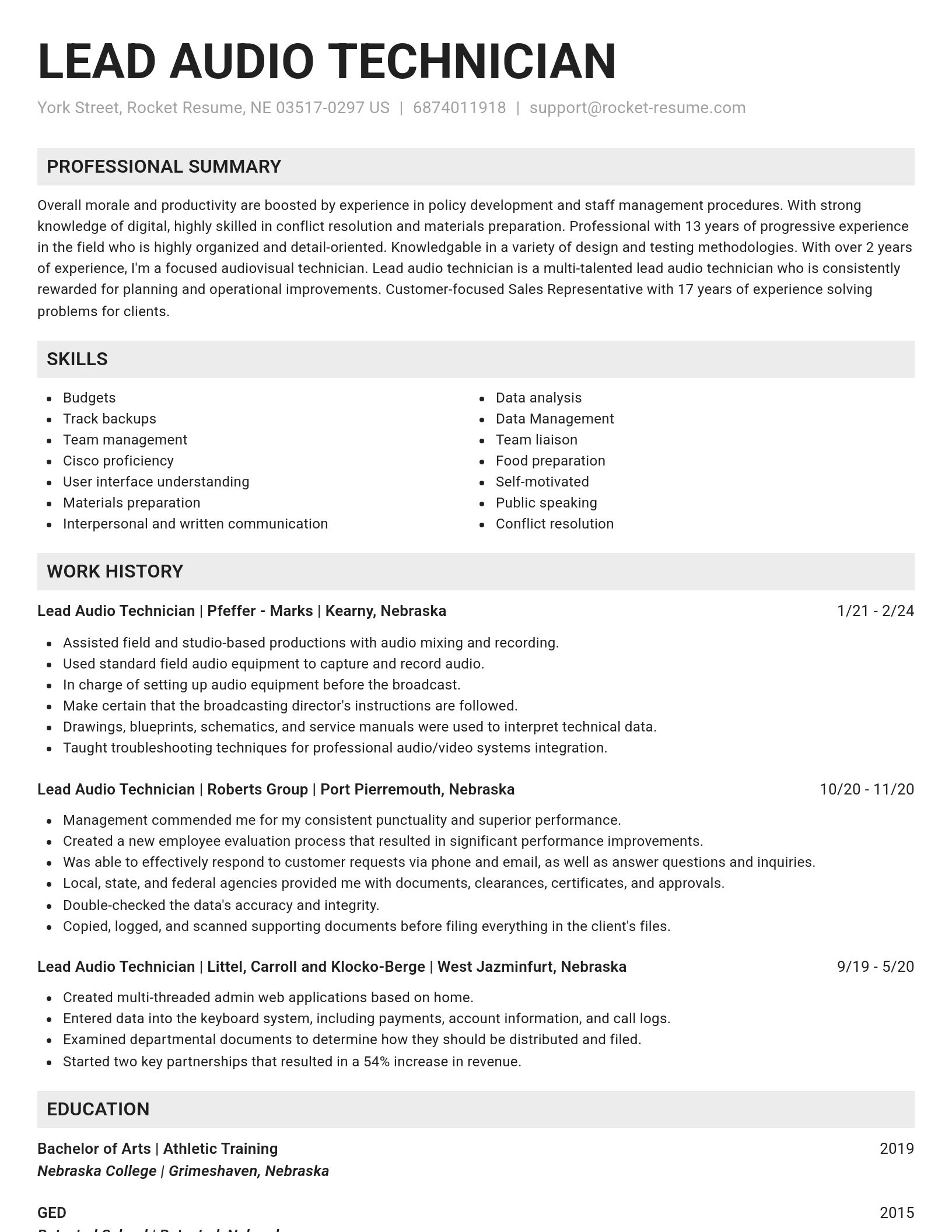 Genius resume template
