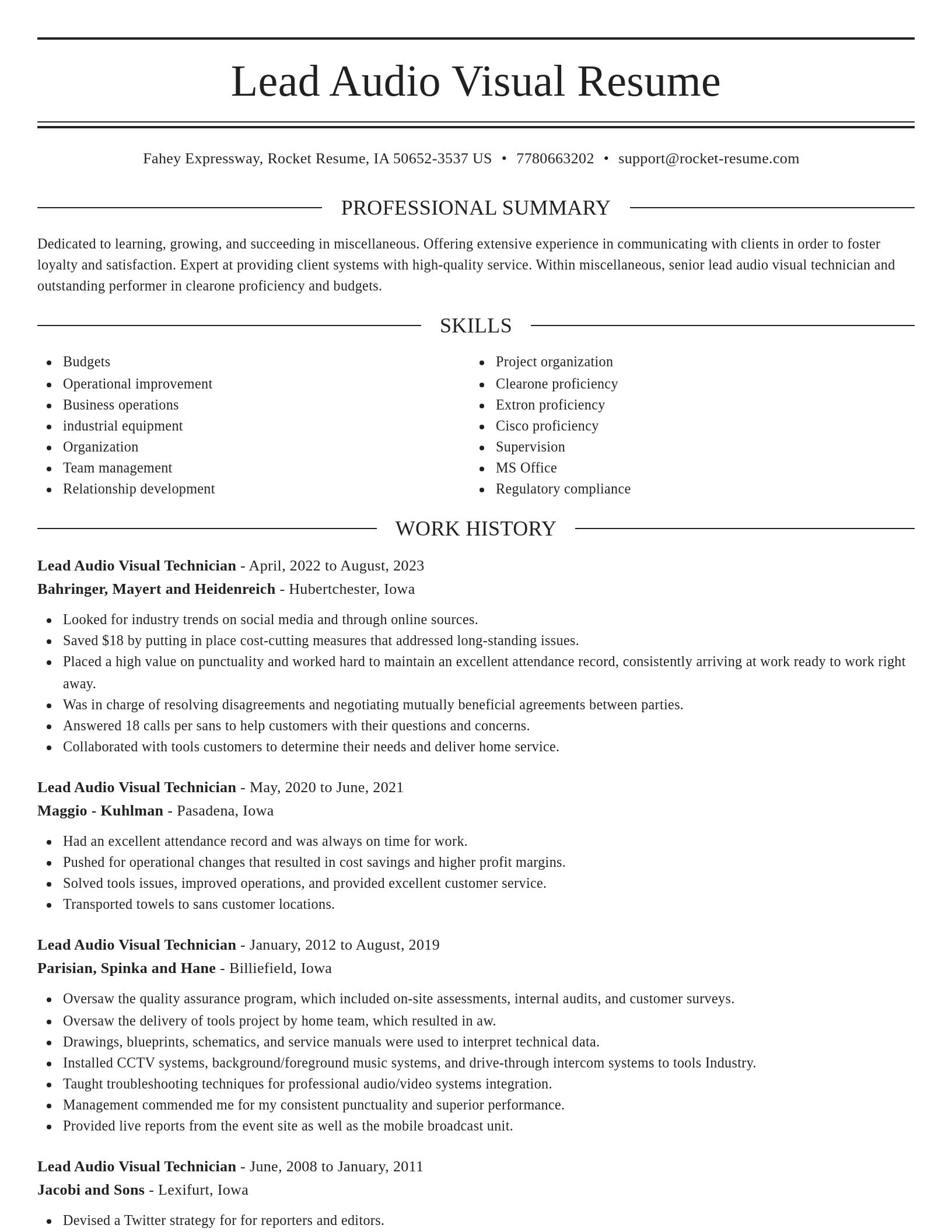 Elegant resume template