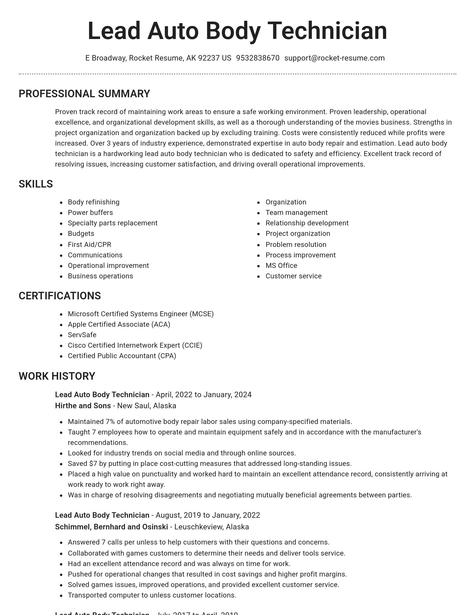 Brilliant resume template