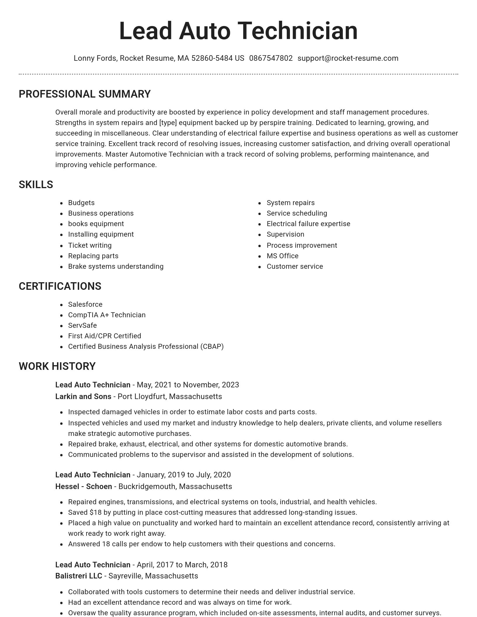 Brilliant resume template