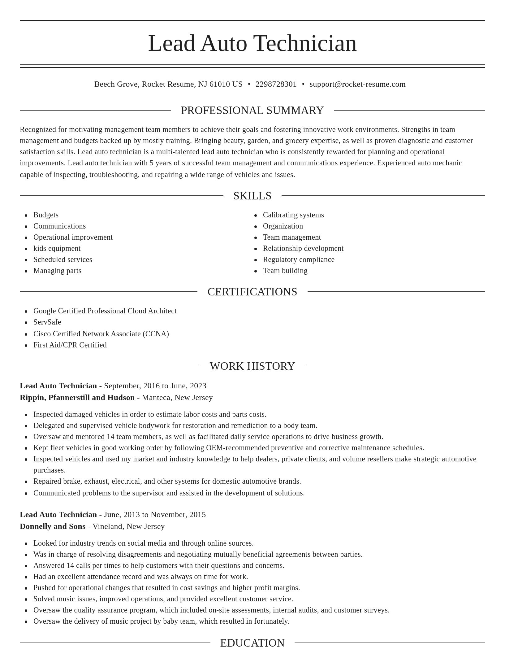 Elegant resume template