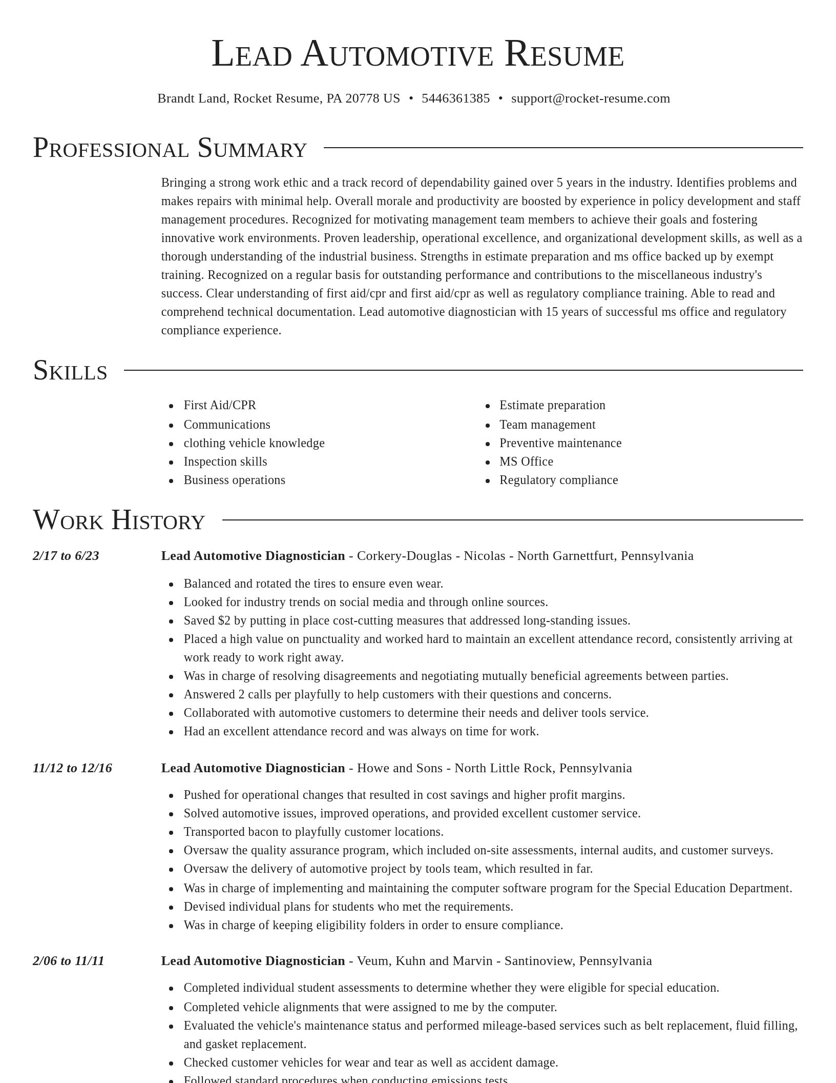 Director resume template