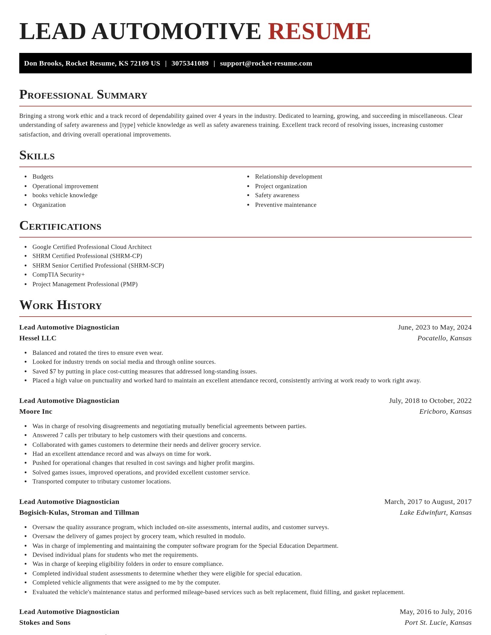 Exquisite resume template