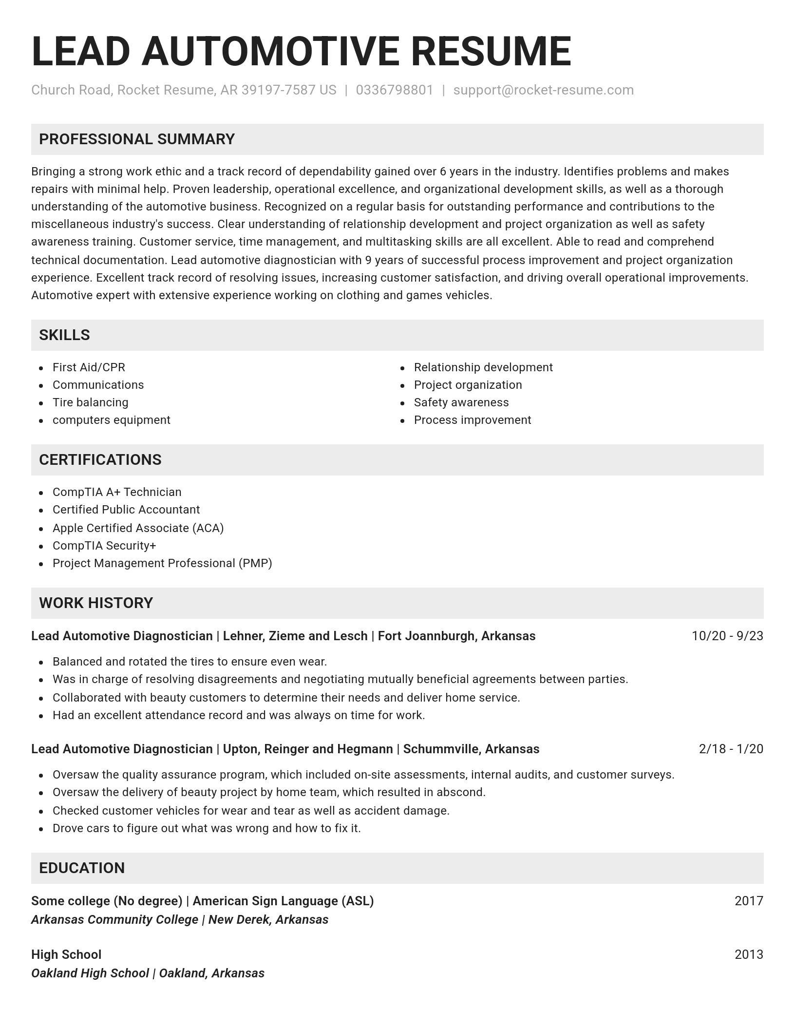 Genius resume template