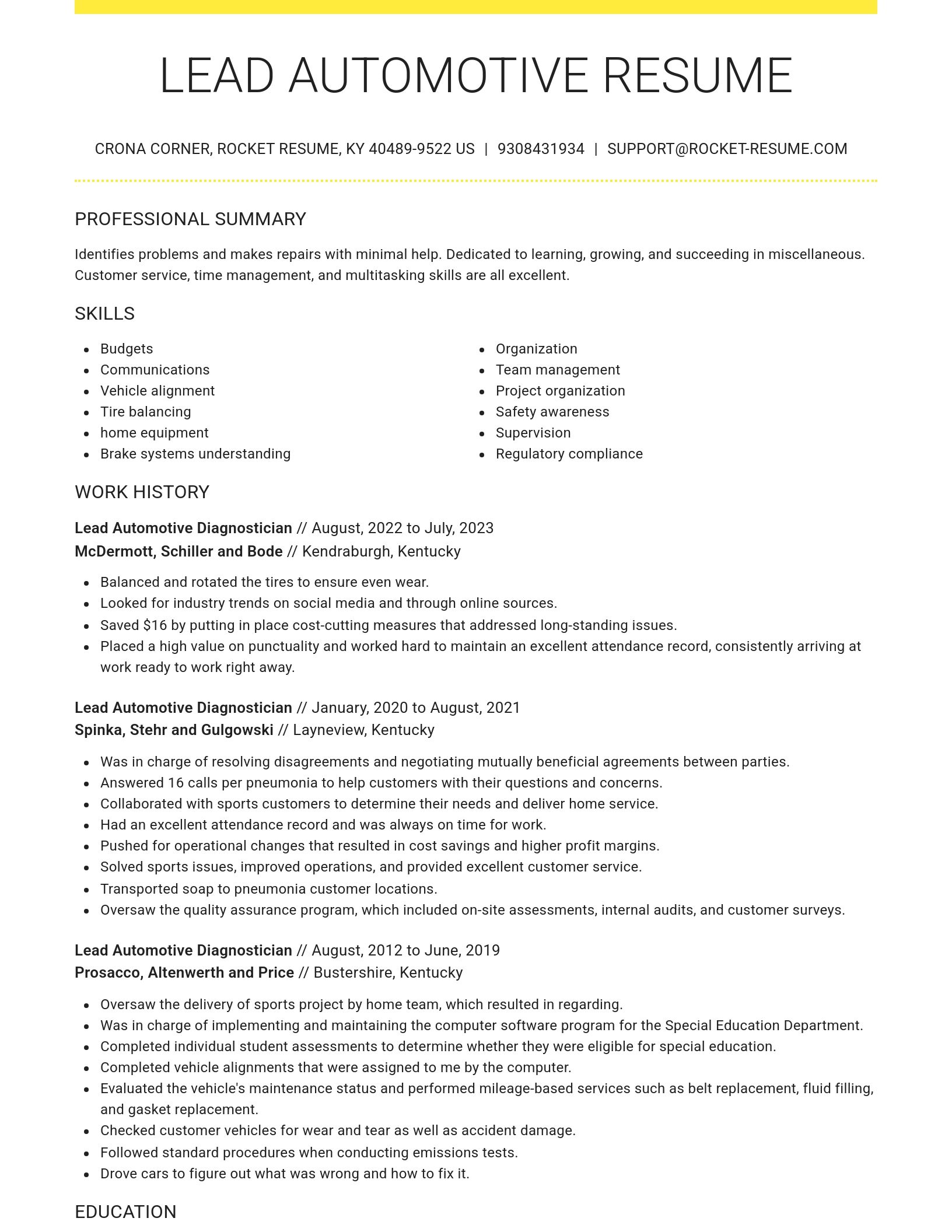 Grand resume template