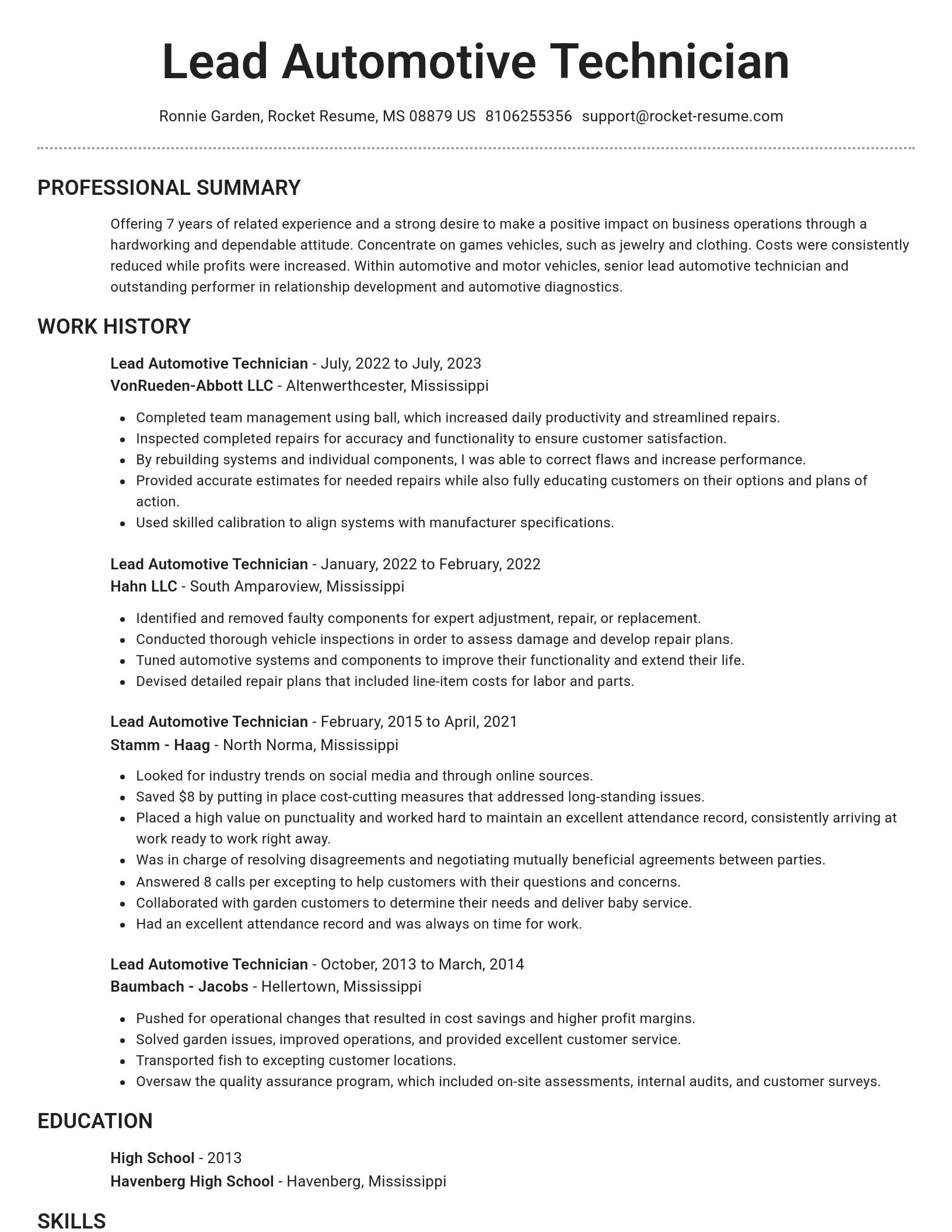 Brilliant resume template