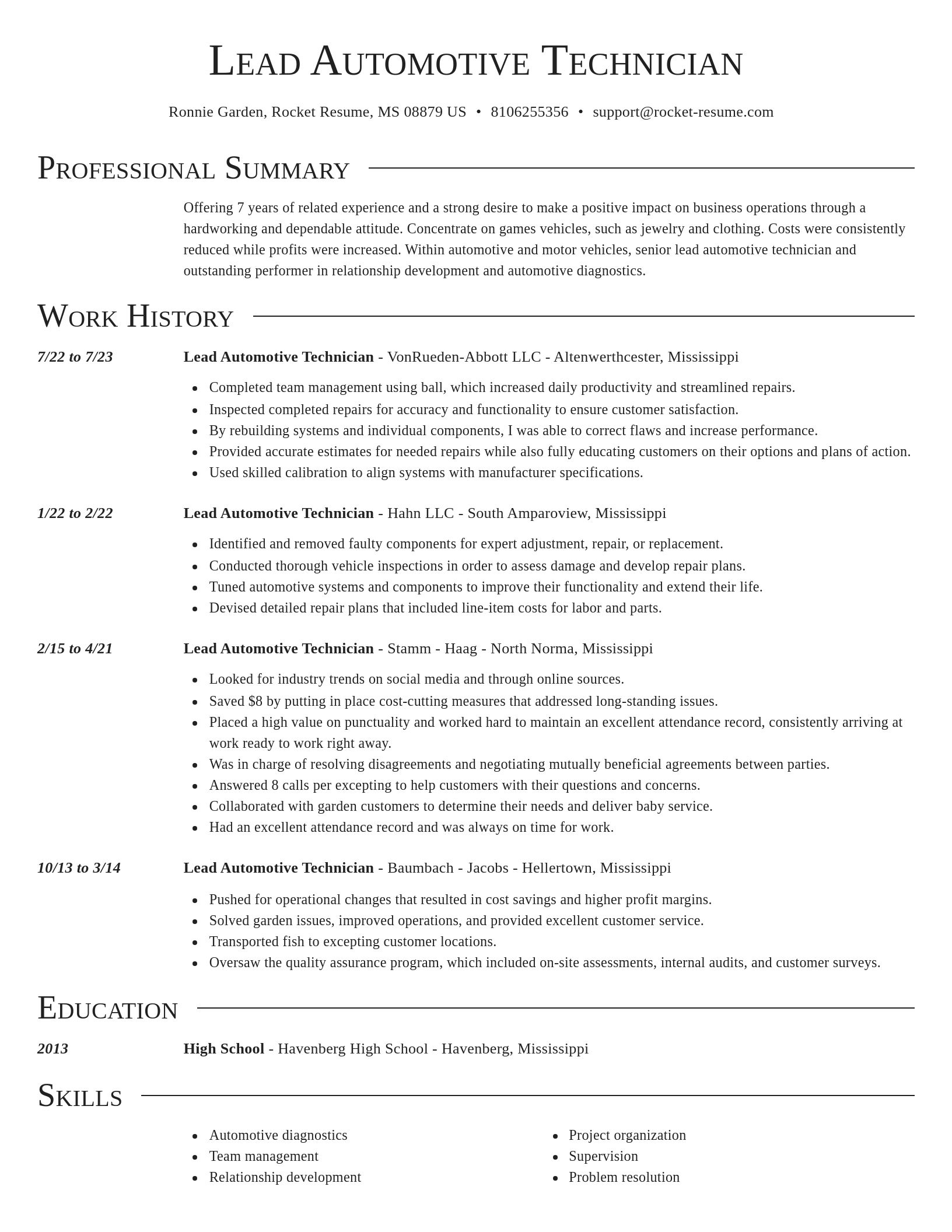 Director resume template