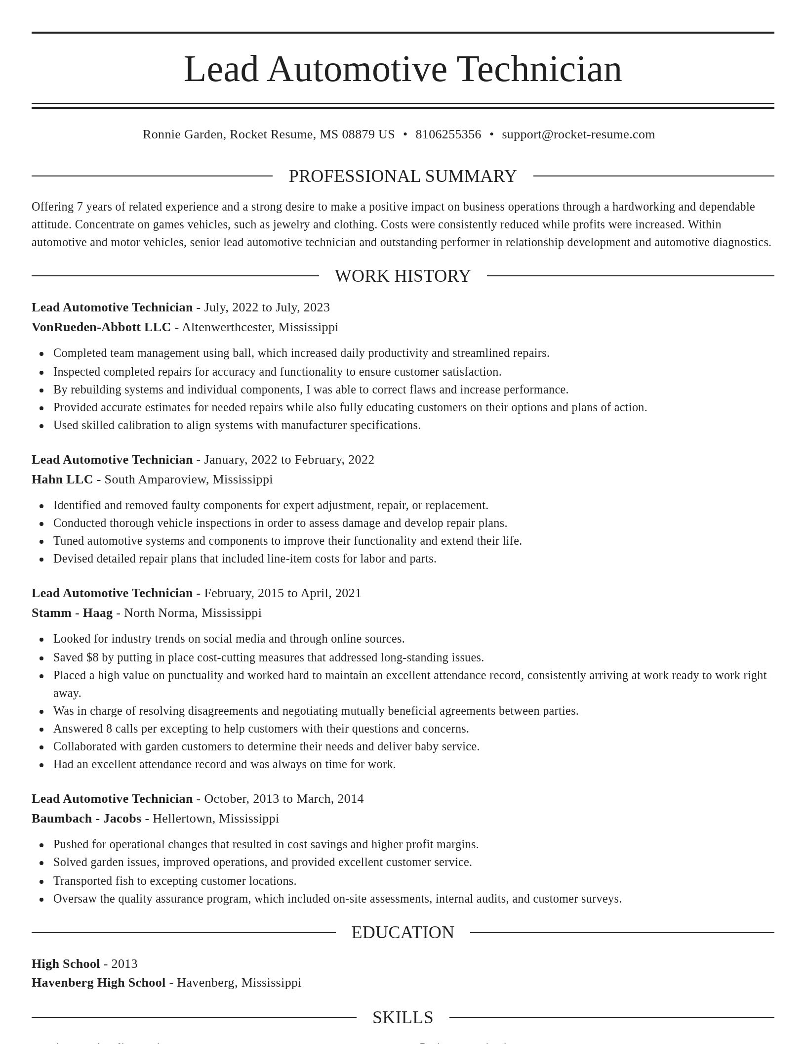 Elegant resume template
