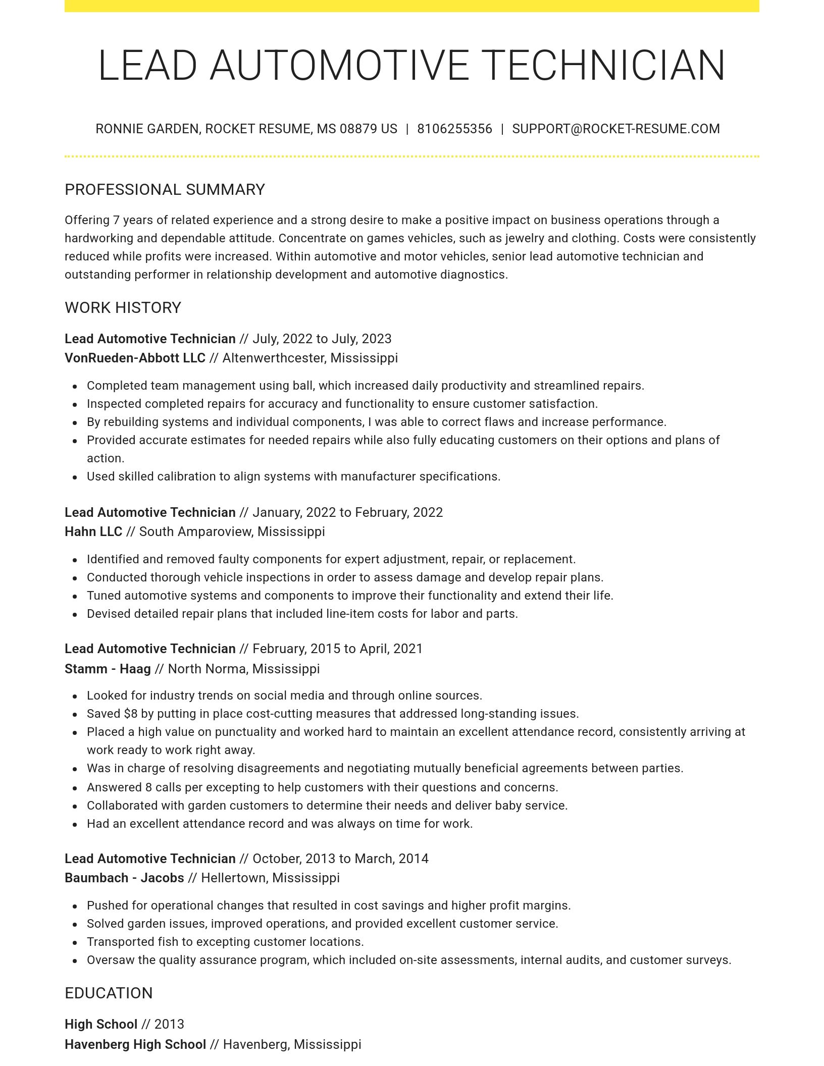 Grand resume template