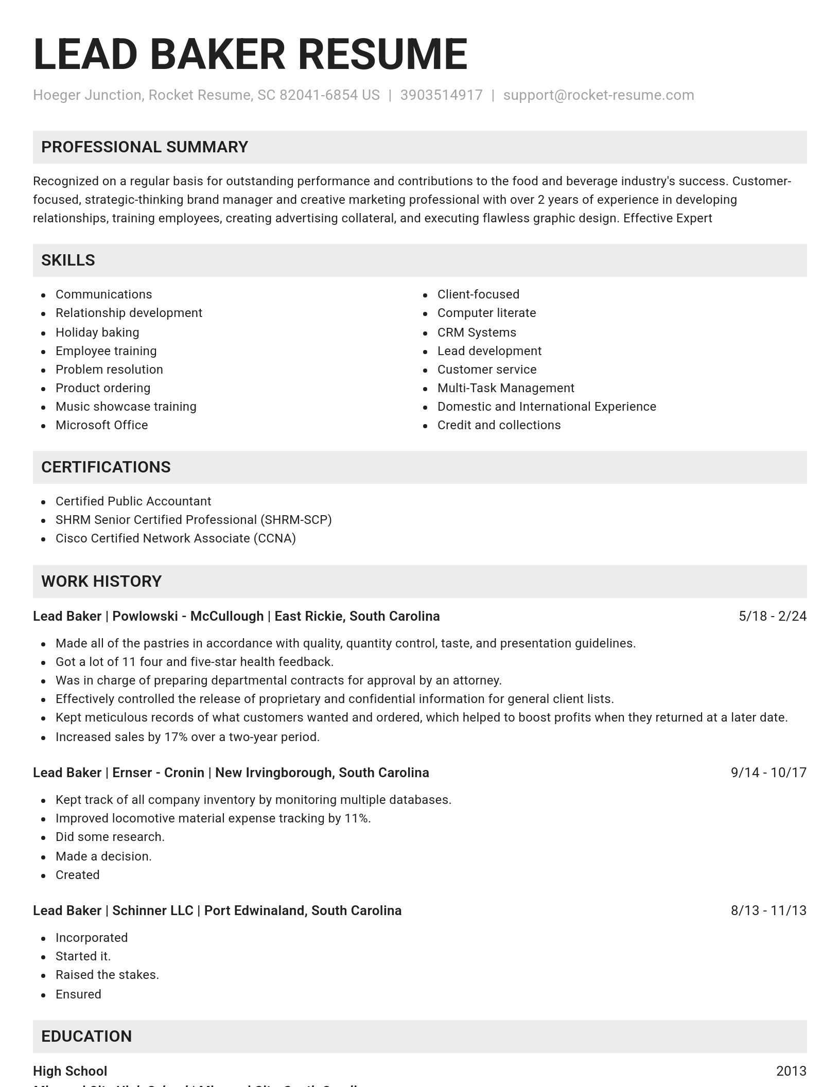 Genius resume template