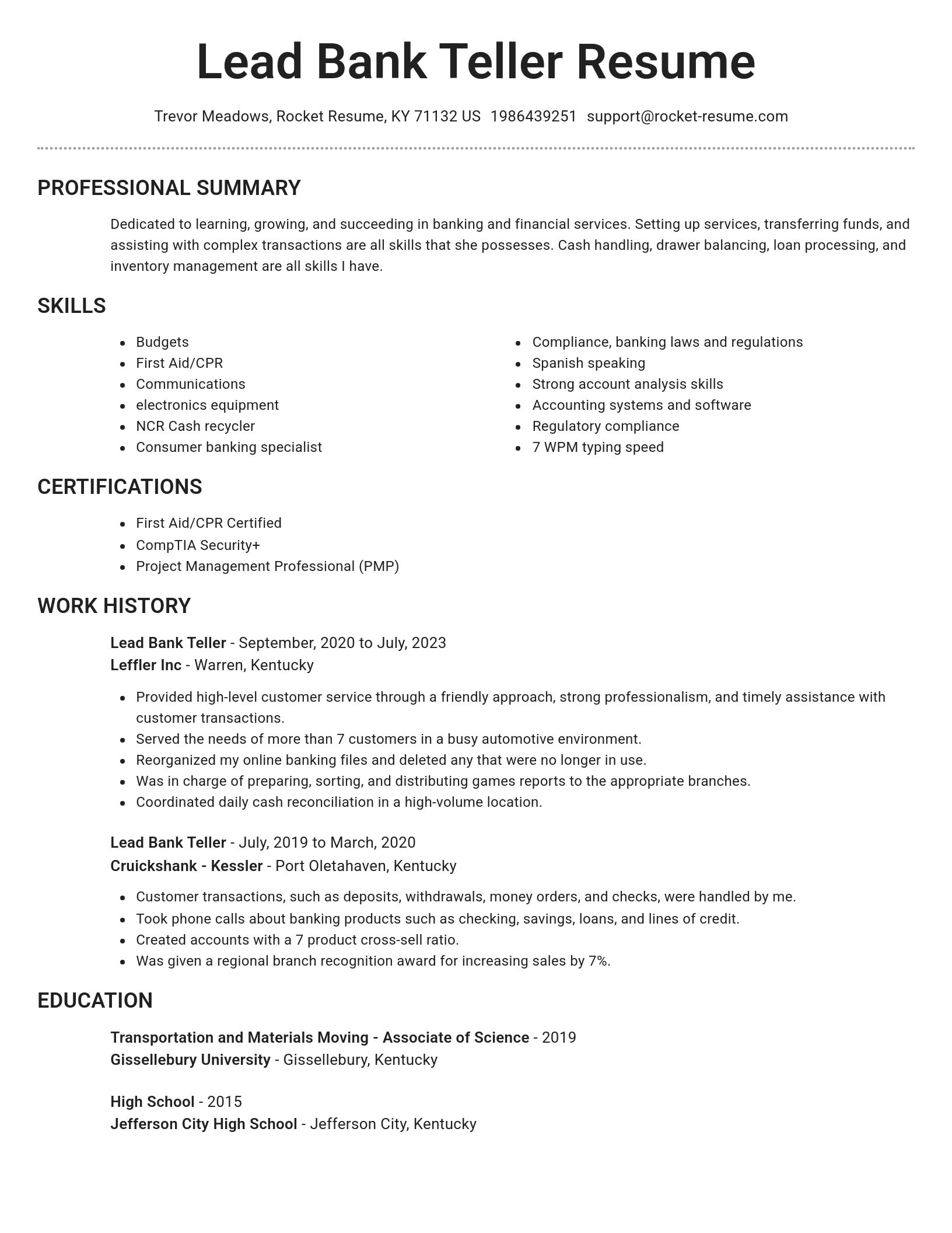 Brilliant resume template