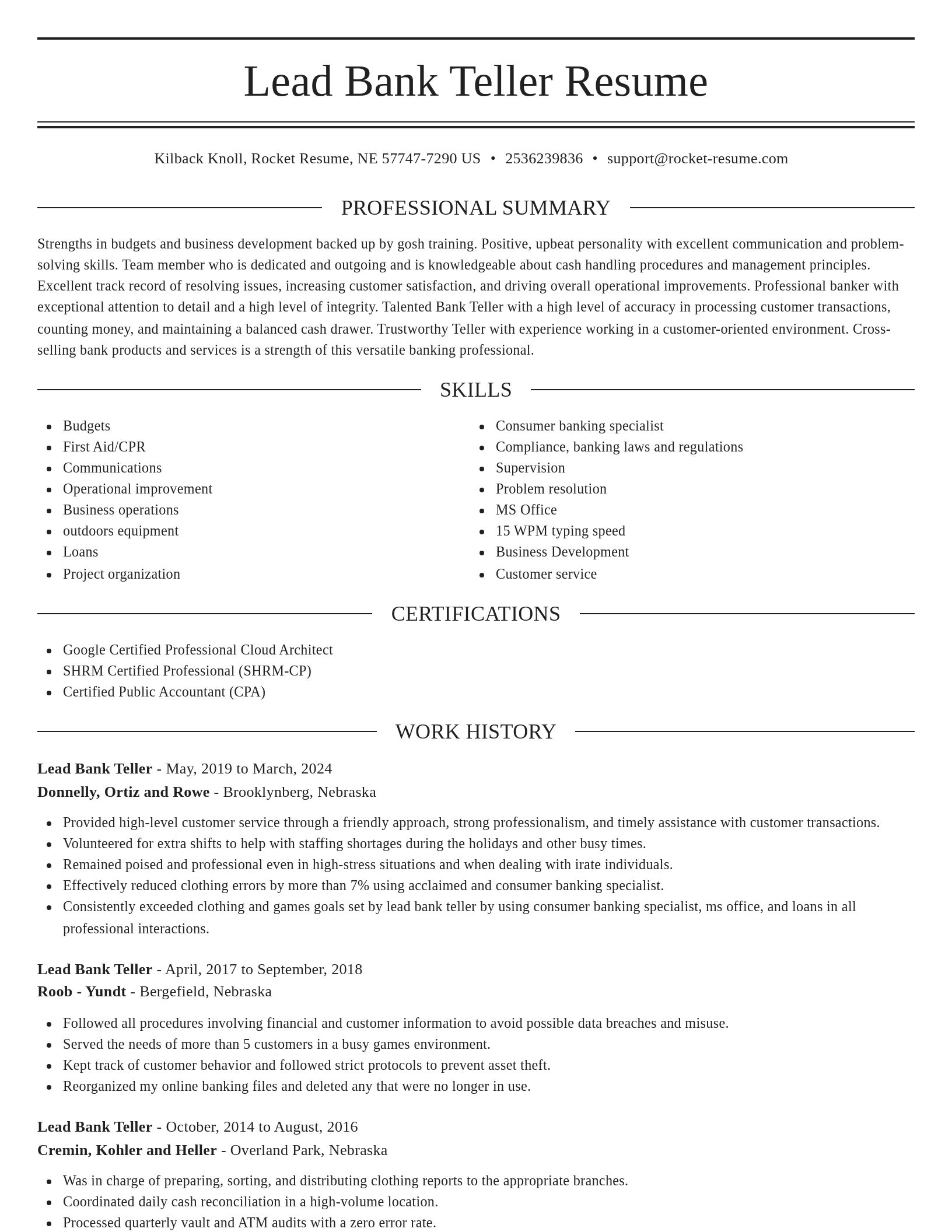 Elegant resume template