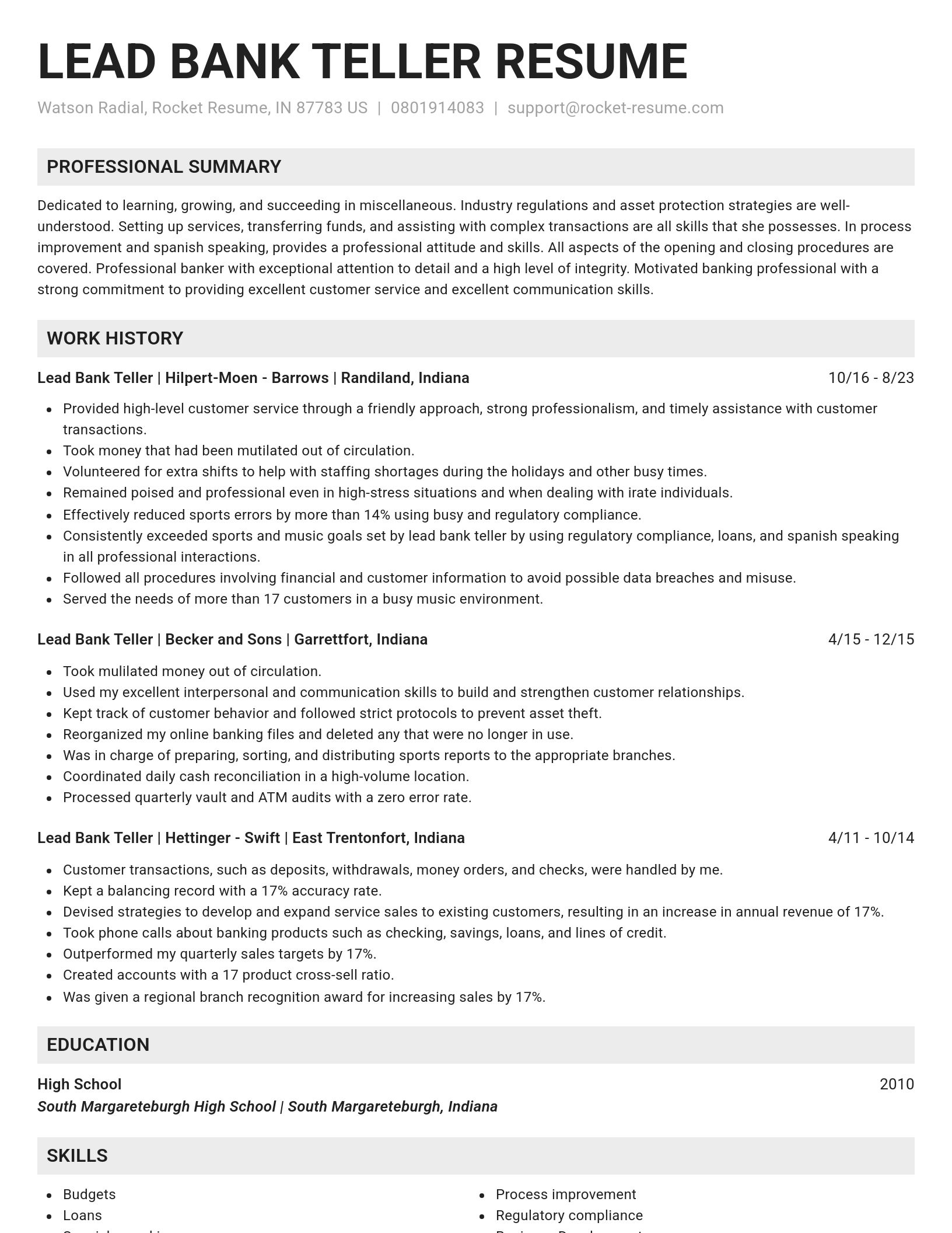 Genius resume template